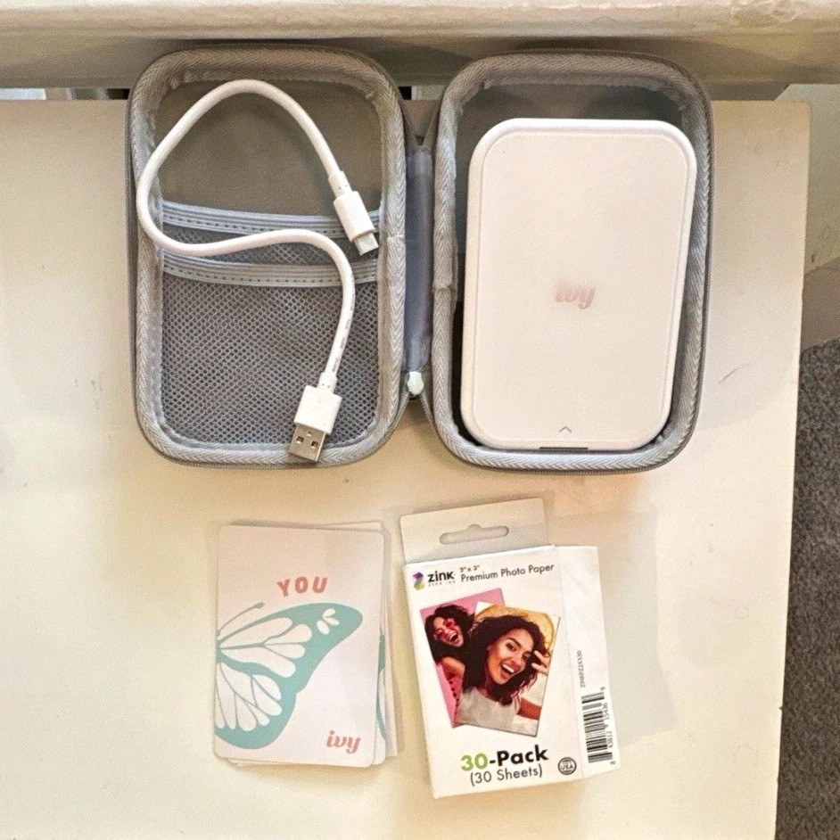 Canon IVY Zink Bluetooth Mobile Photo Printer w/ 2×3 Paper 30pk, Case, USB