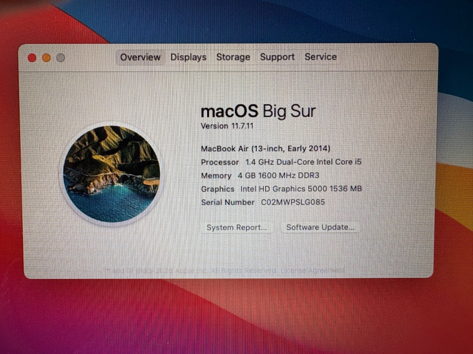 Apple MacBook Air 13.3 Silver Model A1466 Excellent Condition NEEDS Power Cord