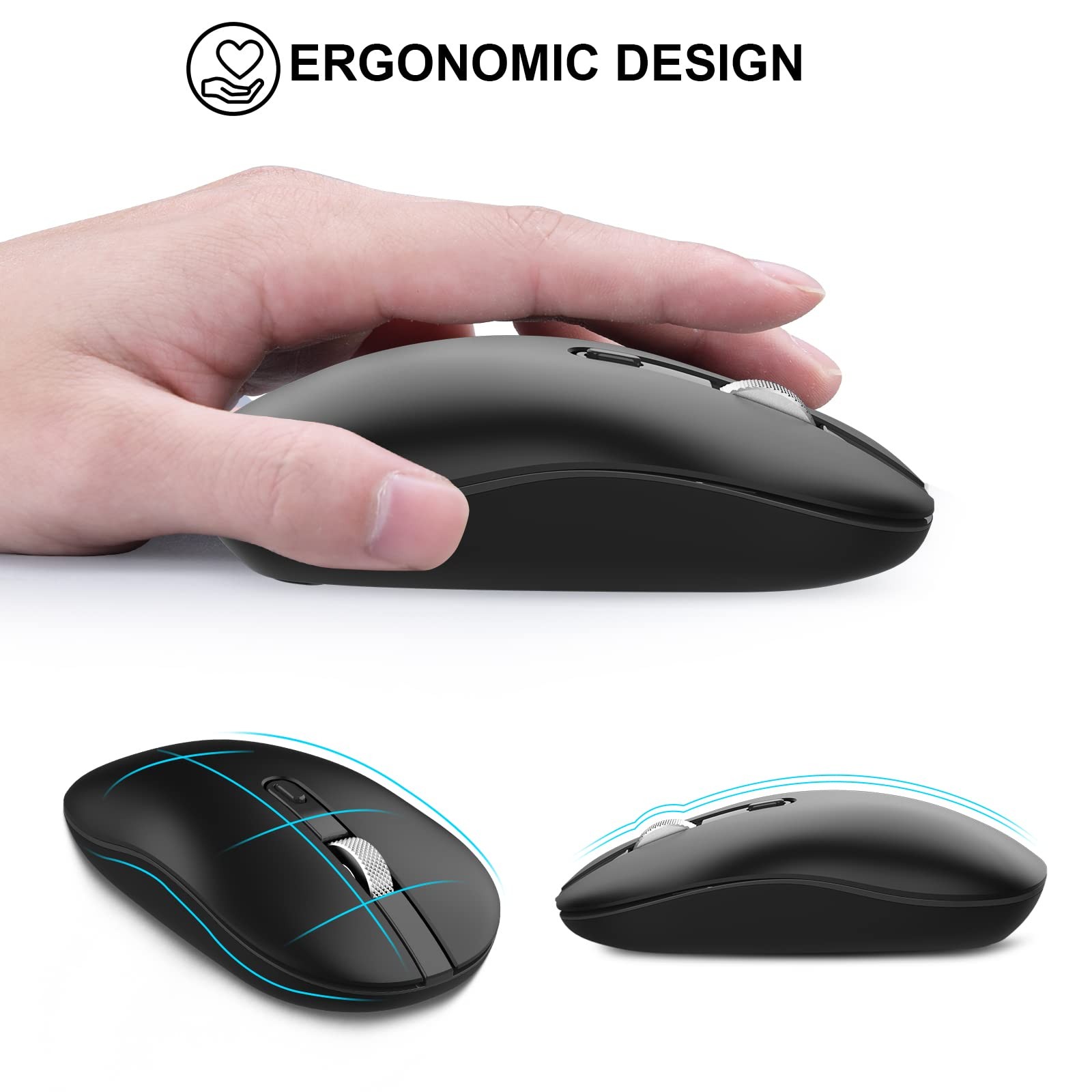 Type C Wireless Mouse, USB C Mice 2.4G Silent Cordless with Type C Receiver, …