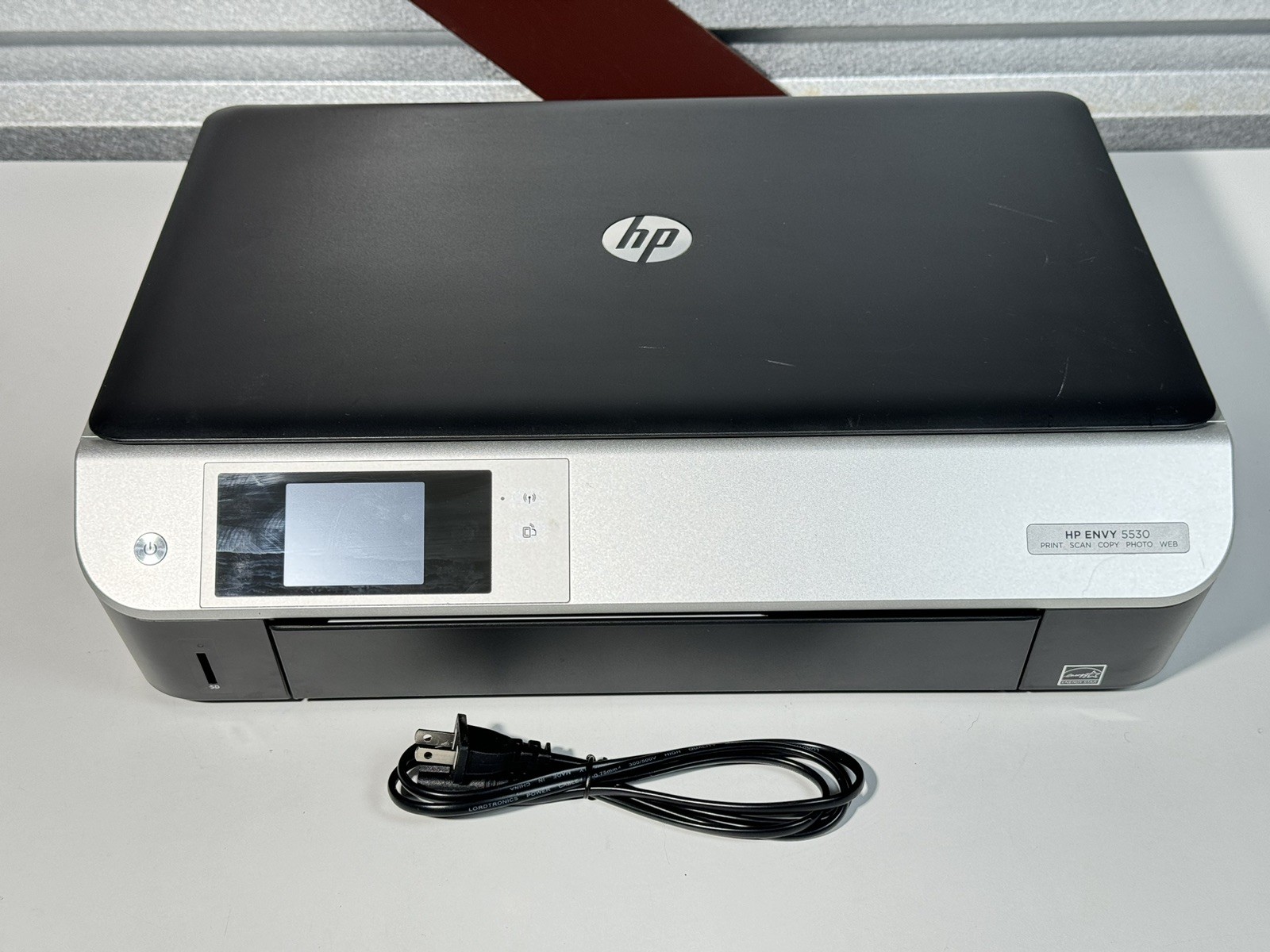 HP ENVY 5530 All-In-One Inkjet Printer. Clean/Tested. Power Cord YES.