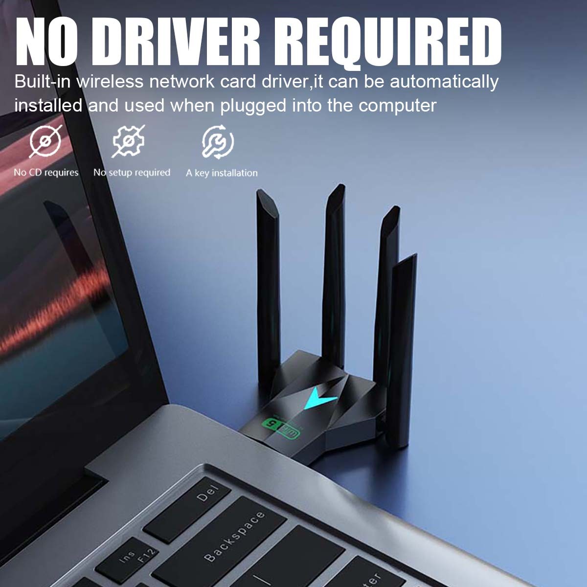1300Mbps Long Range Dongle USB 3.0 Wireless WIFI Adapter Dual Band 5Ghz Network