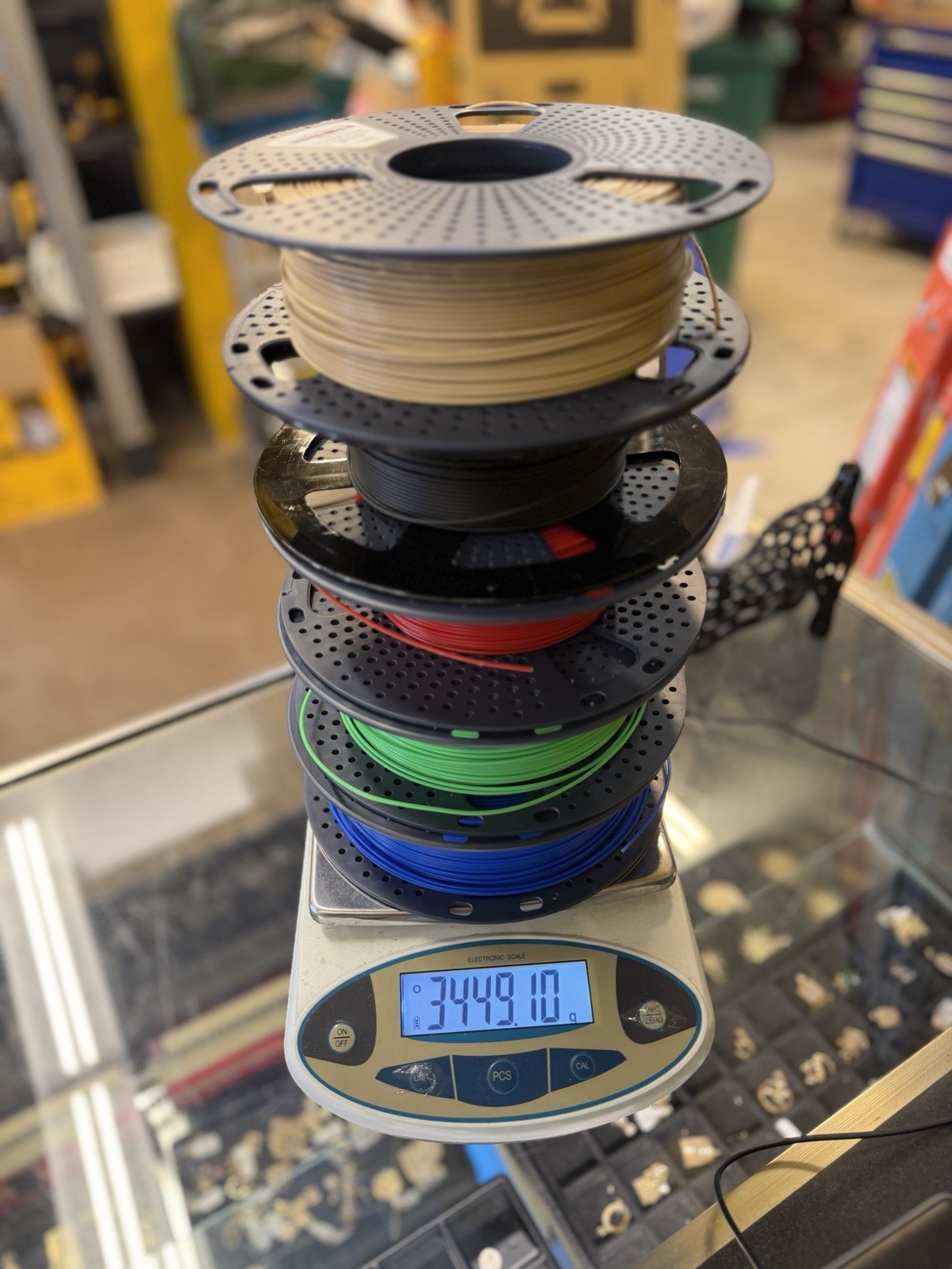 3D PRINTER FILAMENT 5,COLORS USED 1.75MM PLA+ FILAMENT 7.6lbs