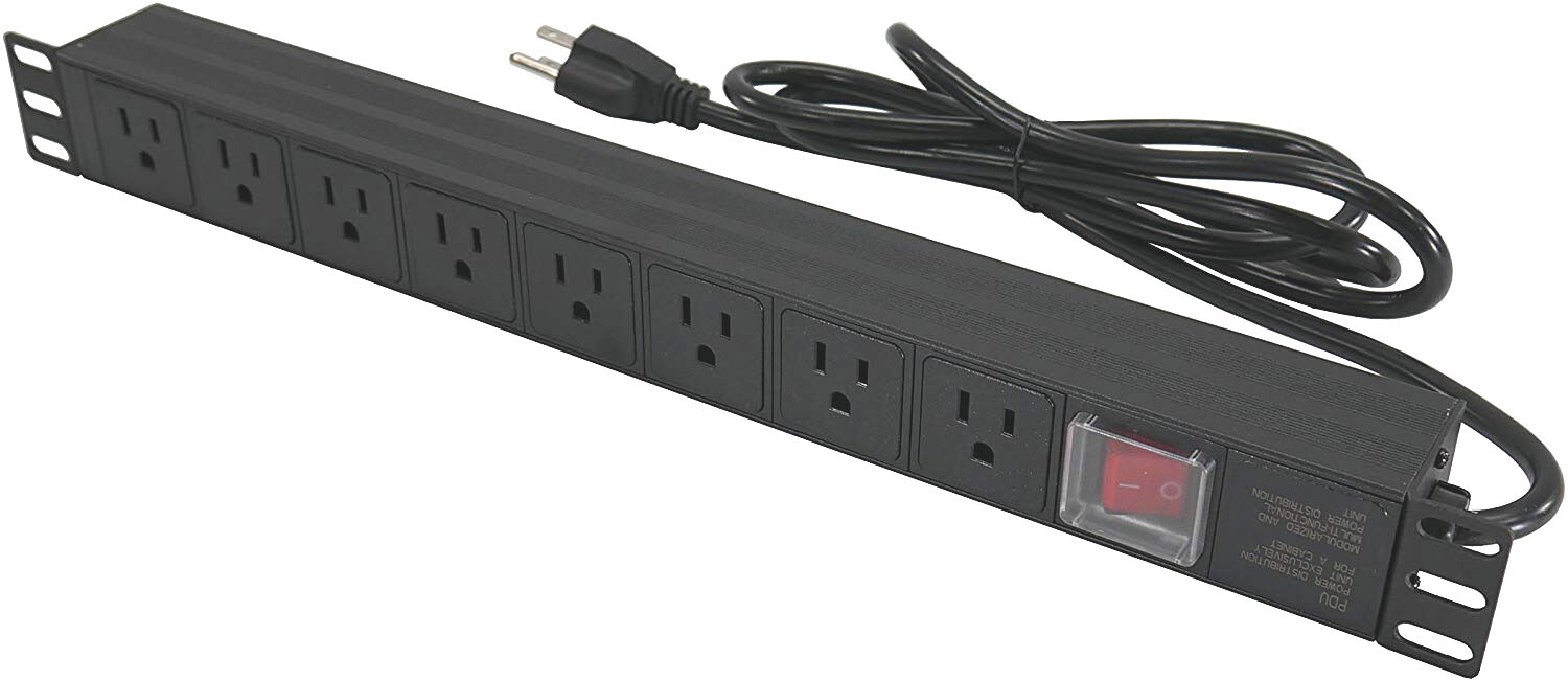 CNAweb 19″ 1U Rack Mount Network Power Distribution Unit PDU 8 Outlet 6′ Cord
