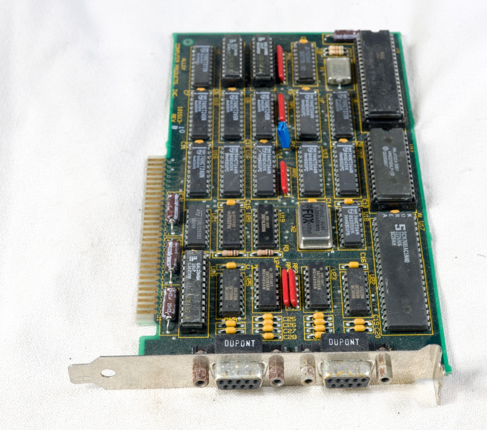 Vintage Alloy Computer Products unknown communications card 8 bit ISA ISAC68