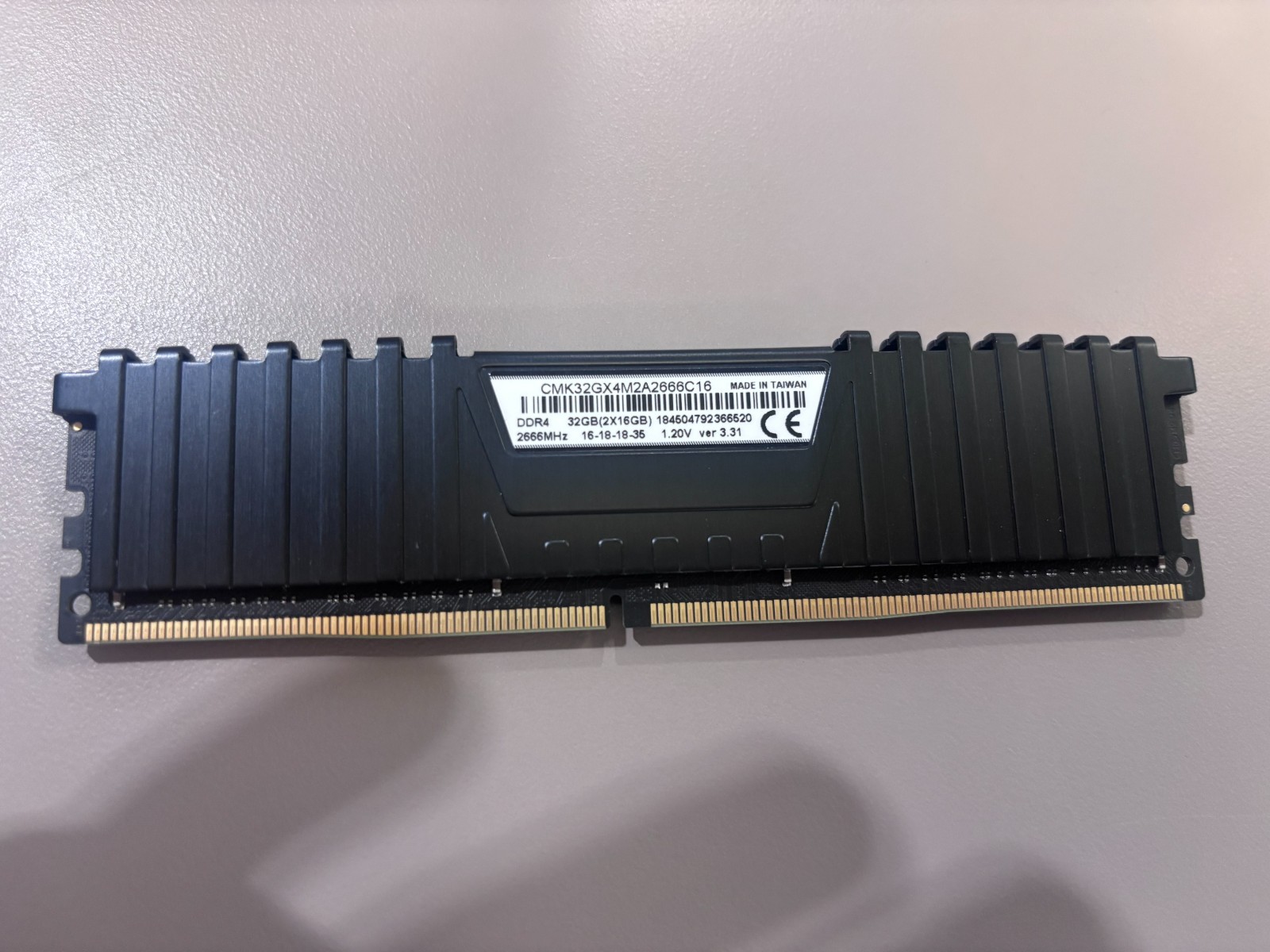 Corsair Vengeance LPX 32GB (2x16GB) DDR4 DRAM 2666MHz (PC4-21300) C16 Ram Memory