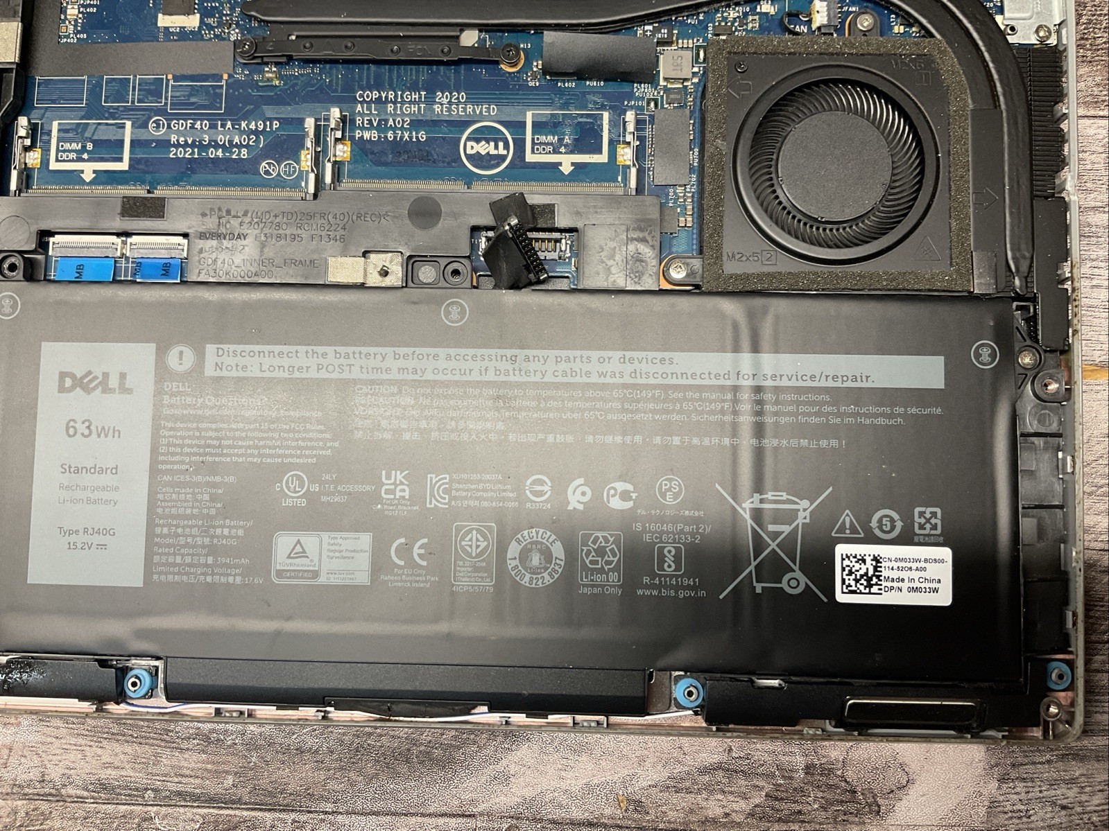 Dell Latitude 5420 / Intel Processor Unknown / Parts Repair / M5