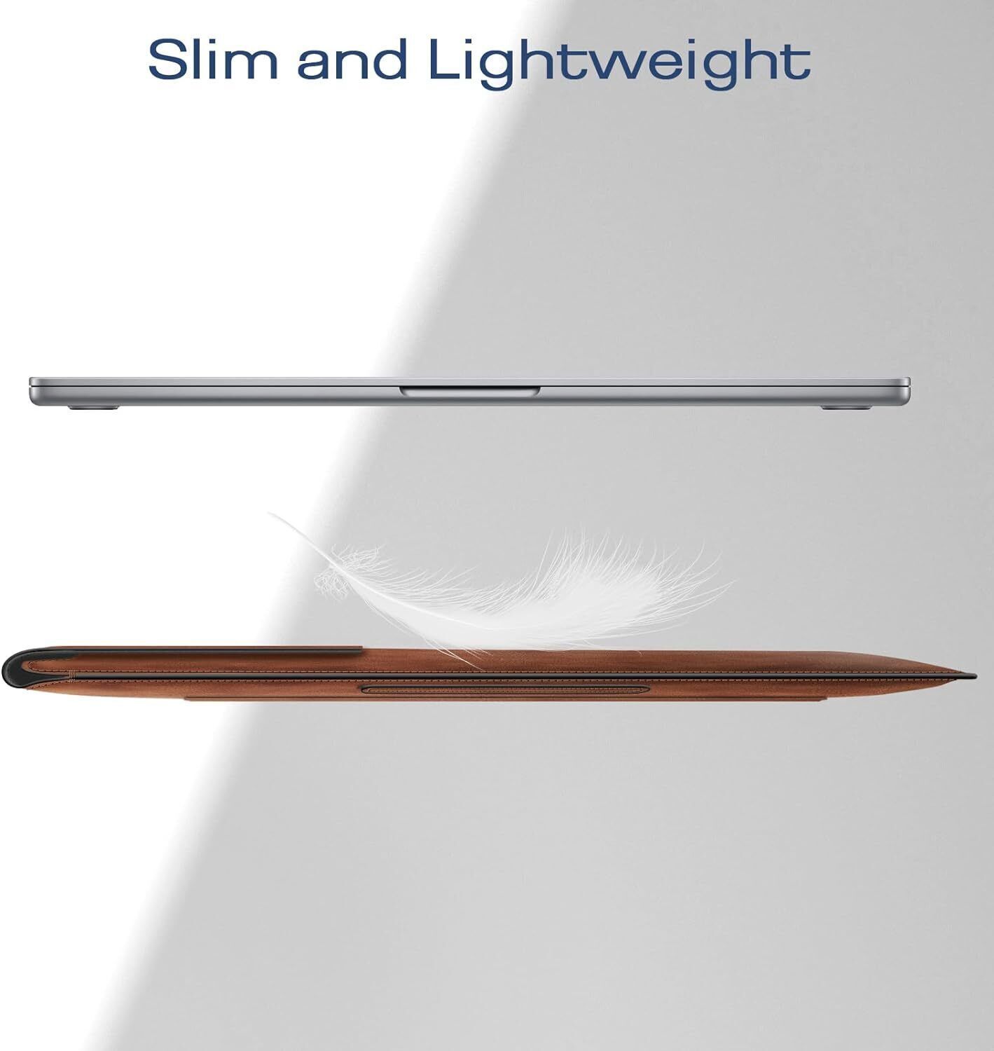 Sleeve Case for MacBook Pro 16 A2991 A2485 A2780 A2141 Leather Slim Cover Stand