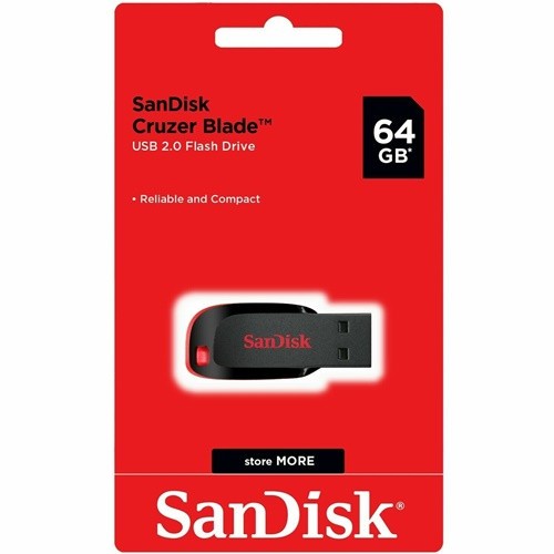 SanDisk Cruzer Blade 64GB USB 2.0 Flash Drive Thumb Drive Memory Stick (10 Pack)