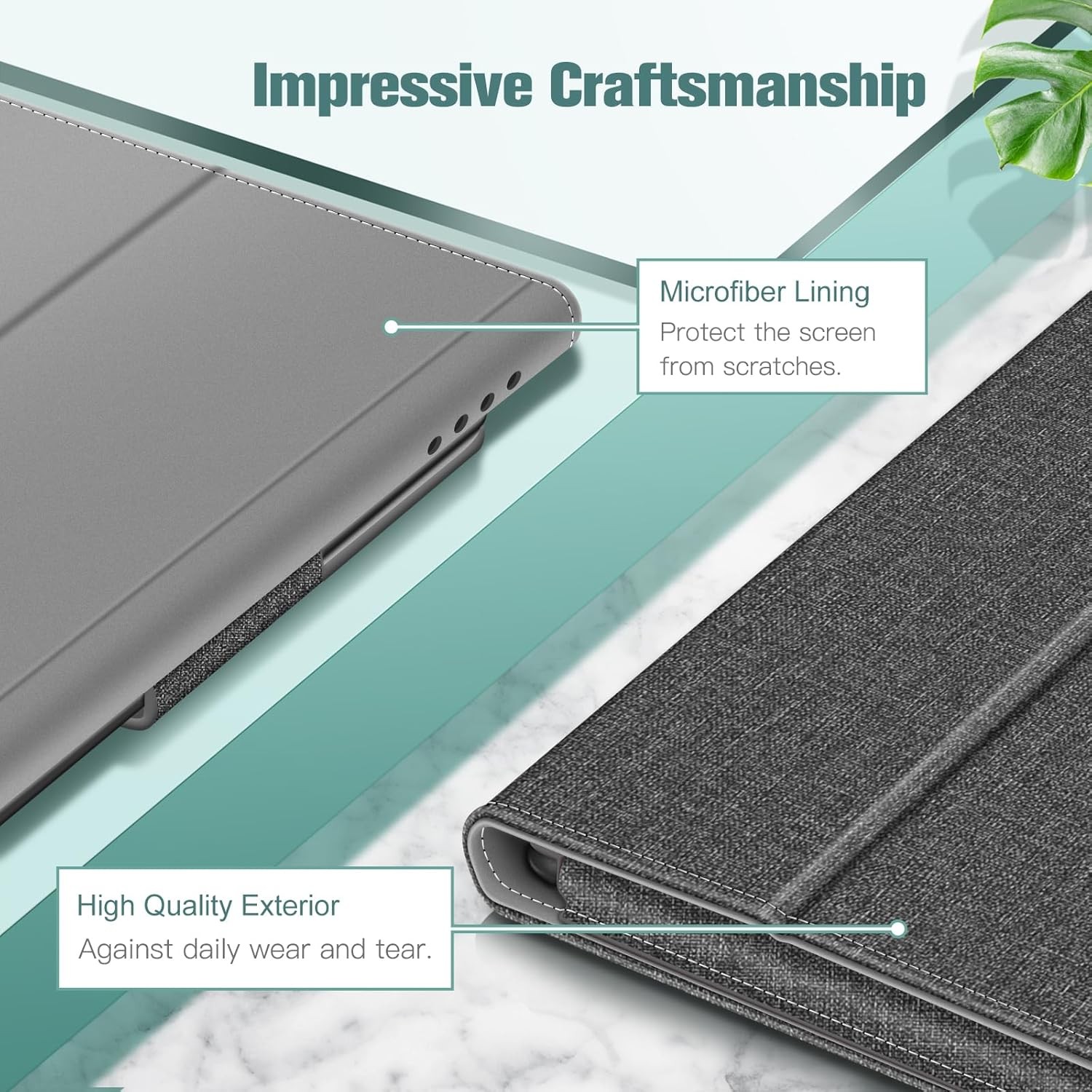 Folio Case for Amazon Fire HD 10/10 Plus Tablet 13th 2023/11th 2021 Stand Cover