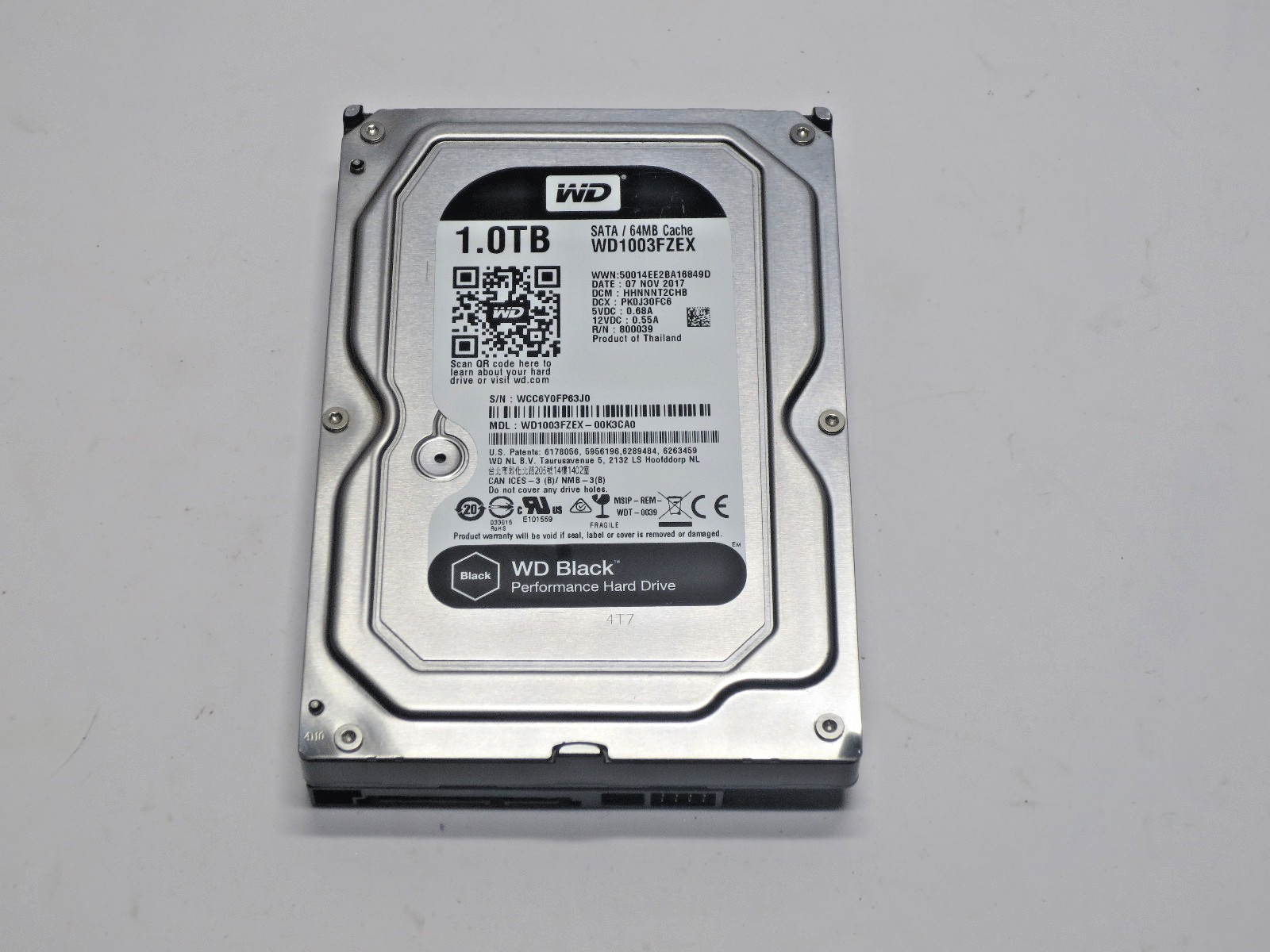 Western Digital WD Black 1TB 3.5″ SATA III Desktop PC Hard Drive HDD, WD1003FZEX