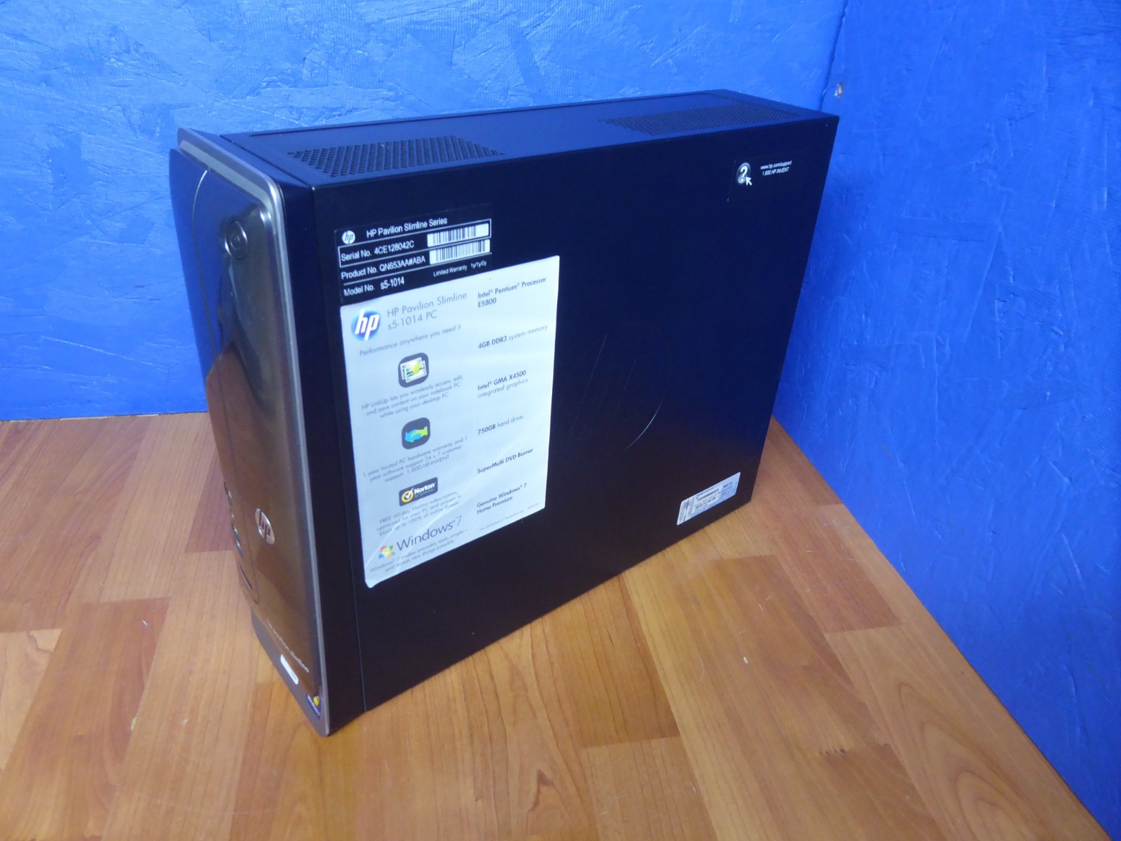 HP PAVILION SLIMLINE s5-1014 PENTIUM DC E5800 3.2GHz 8GB 500GB WINDOWS 10 HOME