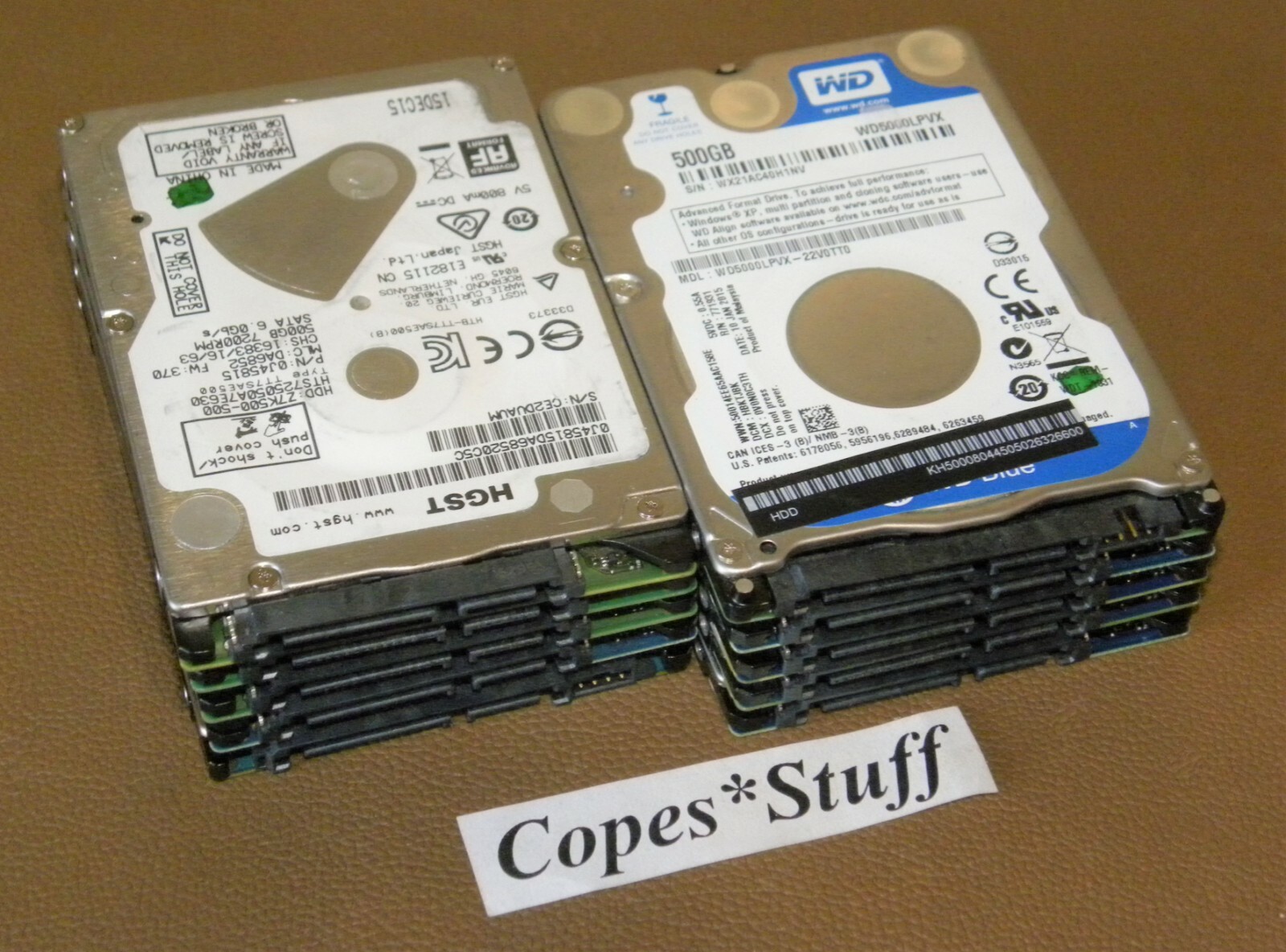 LOT (10) 500GB Thin Slim 7mm Mixed Brand SATA 2.5″ Laptop Hard Drive HDD