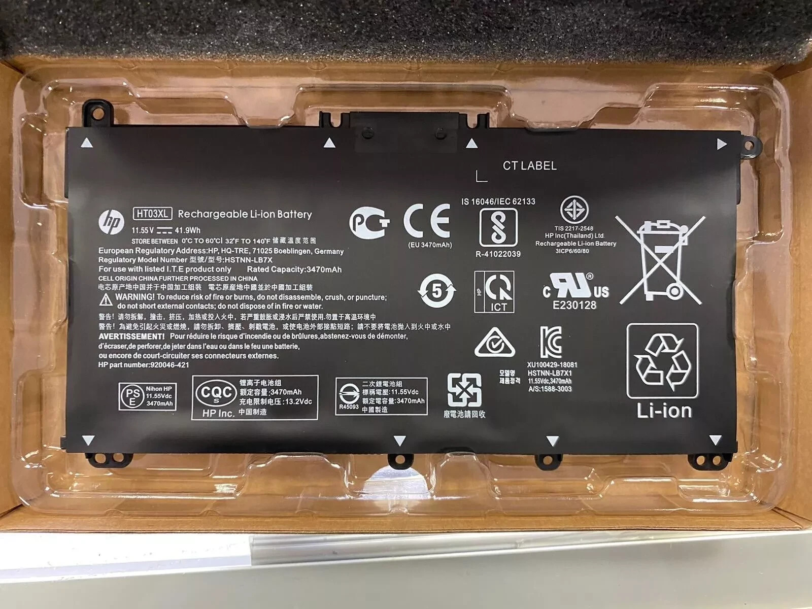 Genuine 41.9Wh HT03XL Battery for HP Pavilion 15-CS 15-DA 17-BY L11119-855
