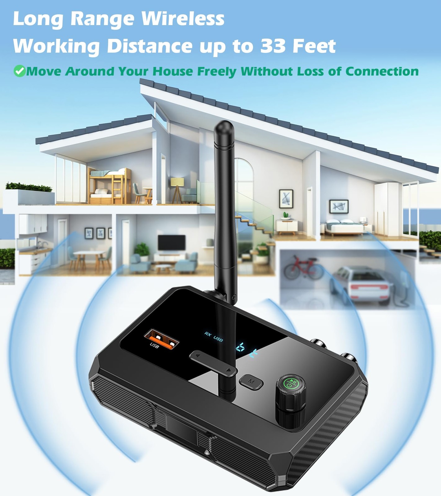 Bluetooth 5.4 Receiver for Home Stereo, Optical Low Latency & HD Music Audio …