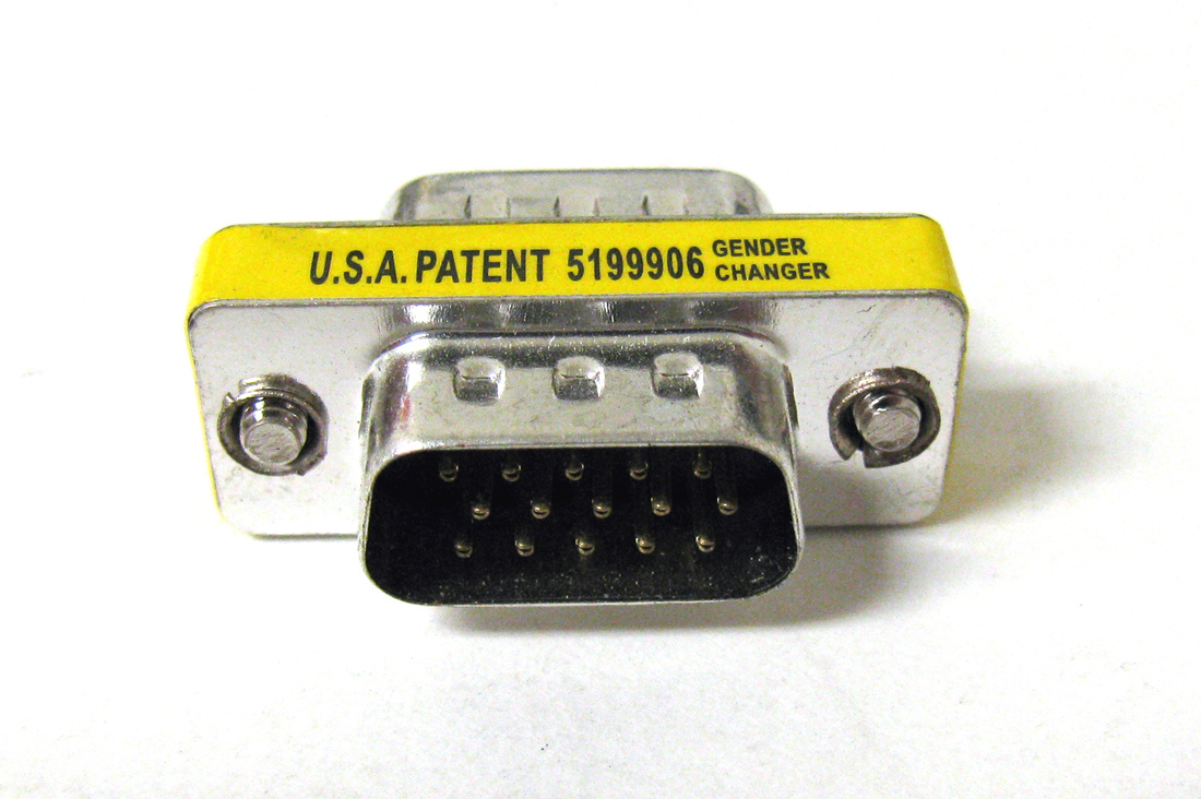 15 Pin VGA SVGA HD15 Gender Changer Coupler Adapter Converter Male to Male