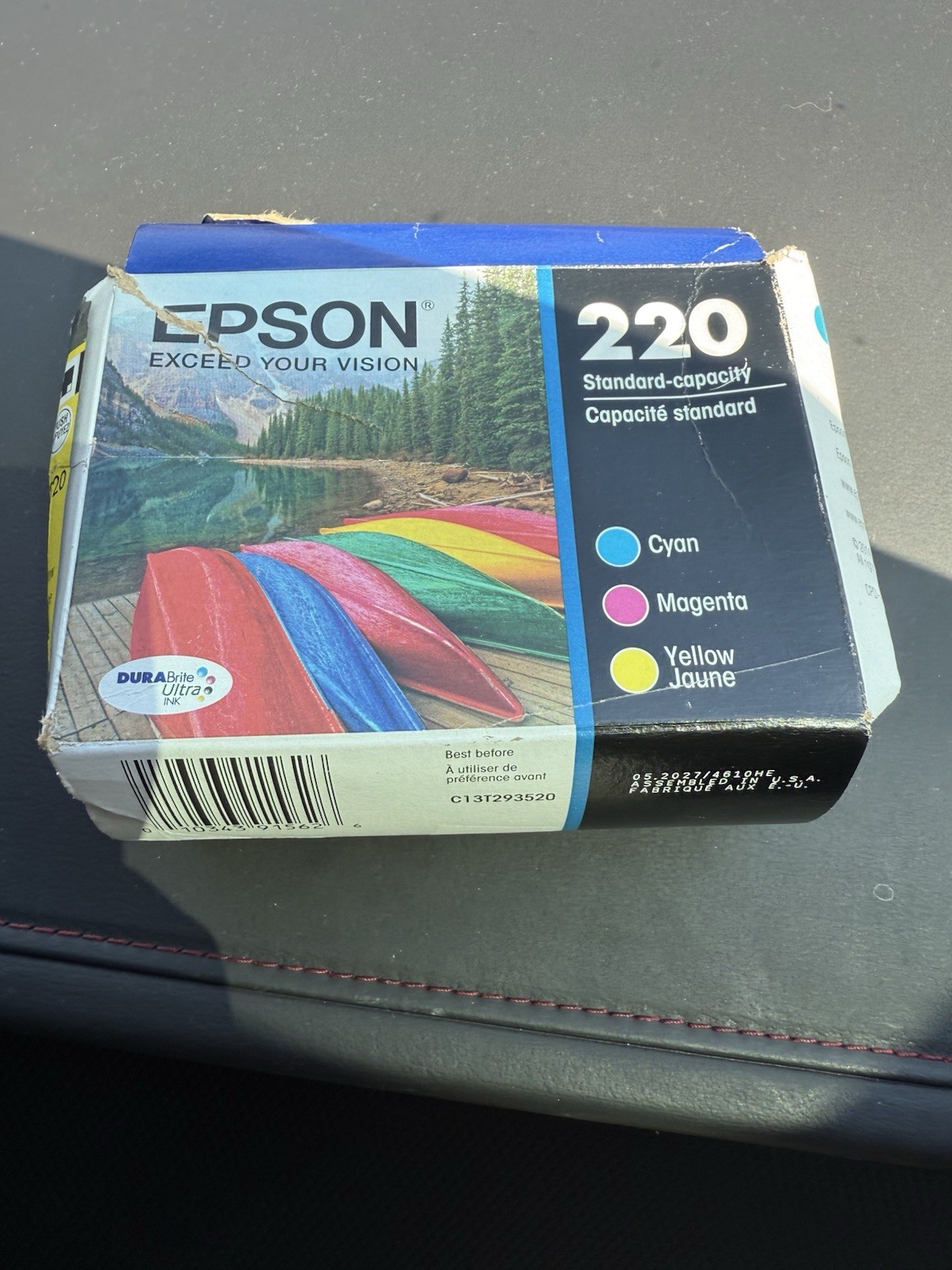 Lot Of Epson 220 Ink Black Cyan Magenta Yellow T220520 None Expired – READ