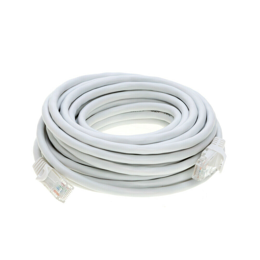 Cat6 White Patch Cord Network Cable Ethernet LAN RJ45 UTP 1.5FT- 20FT Multi LOT
