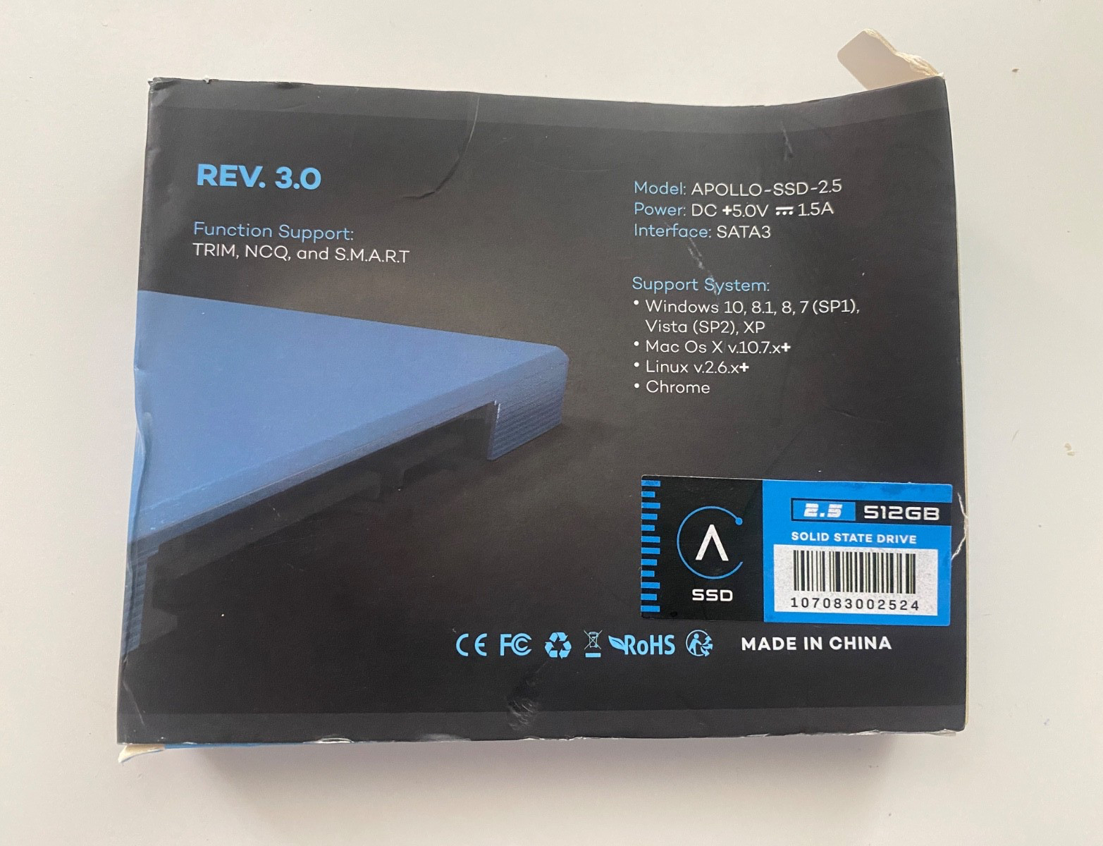 OEM Apollo High Performance 2.5″ SSD 3D TLC Nand Flash (Solid State Drive) 512GB