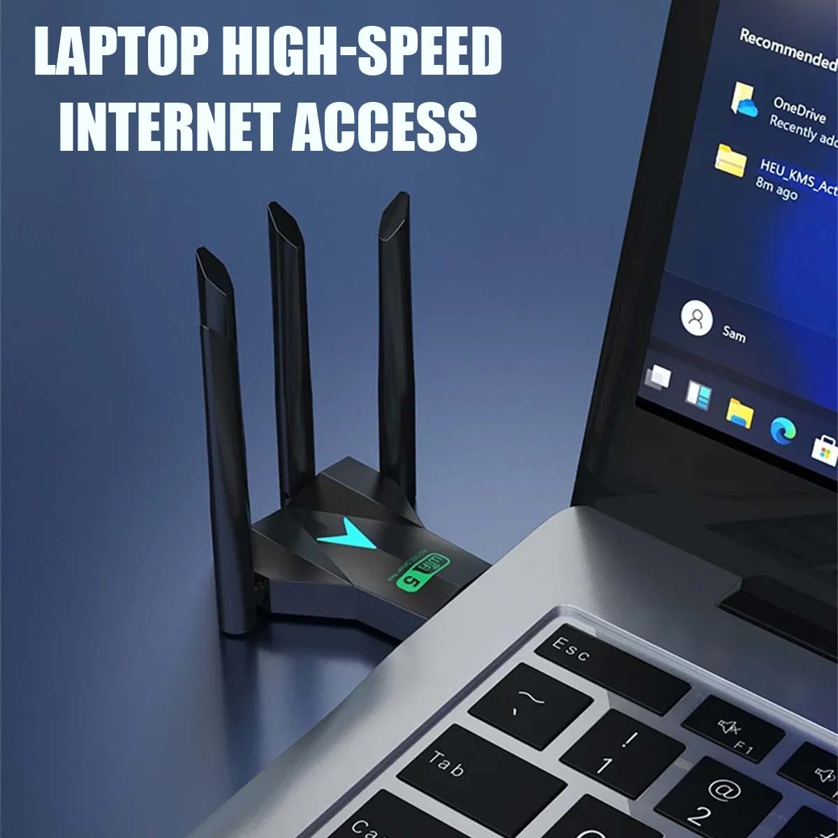 1300Mbps Long Range Dongle USB 3.0 Wireless WIFI Adapter Dual Band 5Ghz Network
