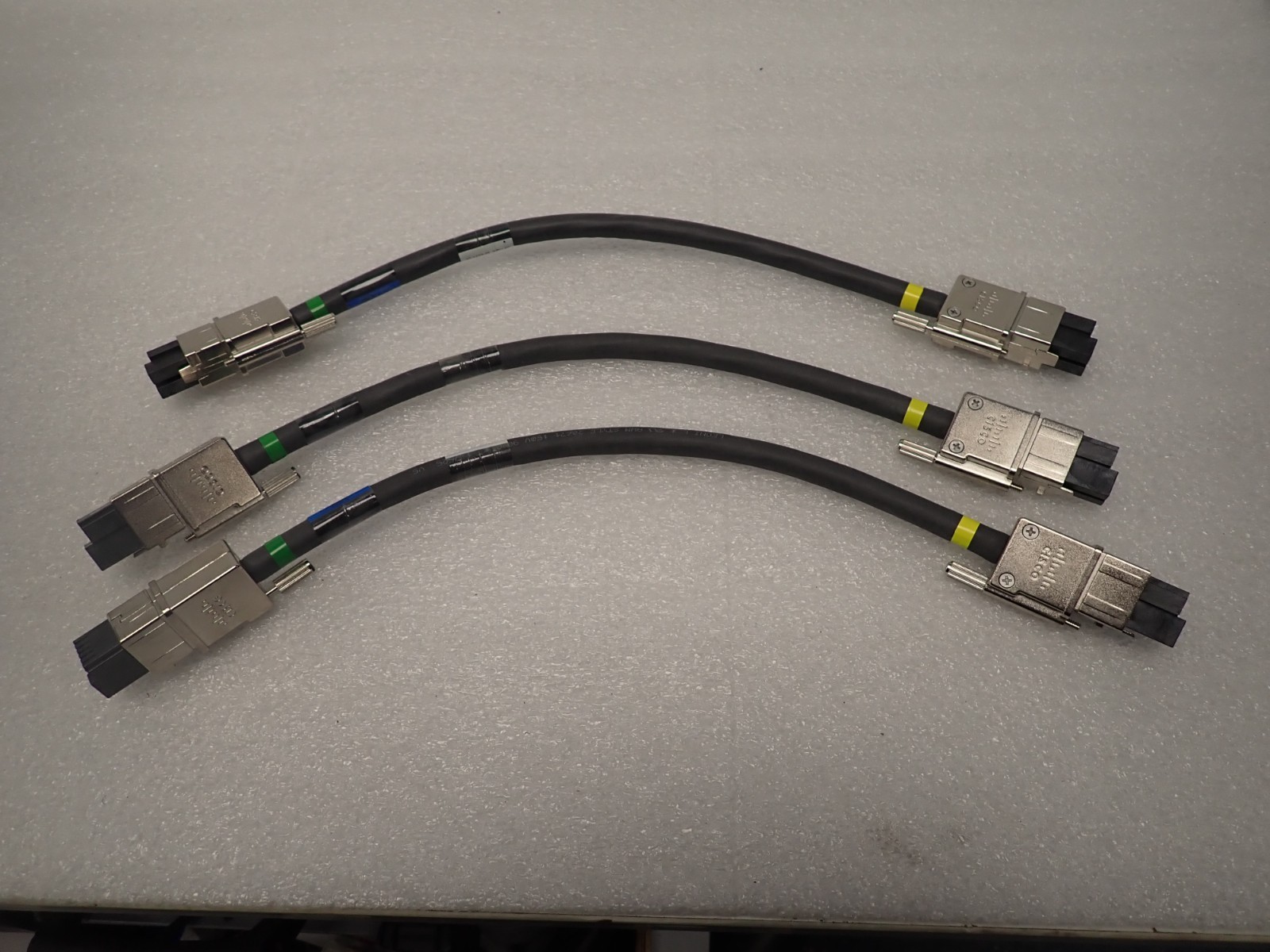 Lot of (3) Cisco CAB-SPWR-30CM 30cm Power Stack Cable 37-1122-01