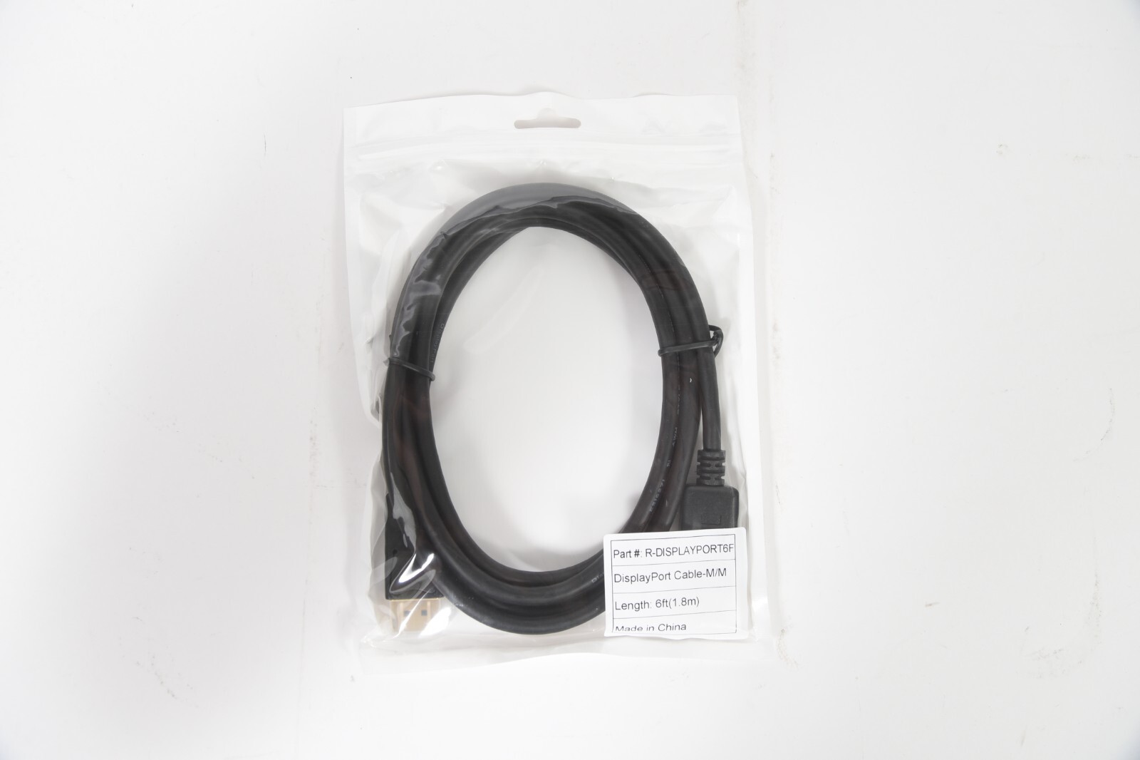 Lot of 5 AddOn DISPLAYPORT6F 6ft DisplayPort Male to Male Black Cable