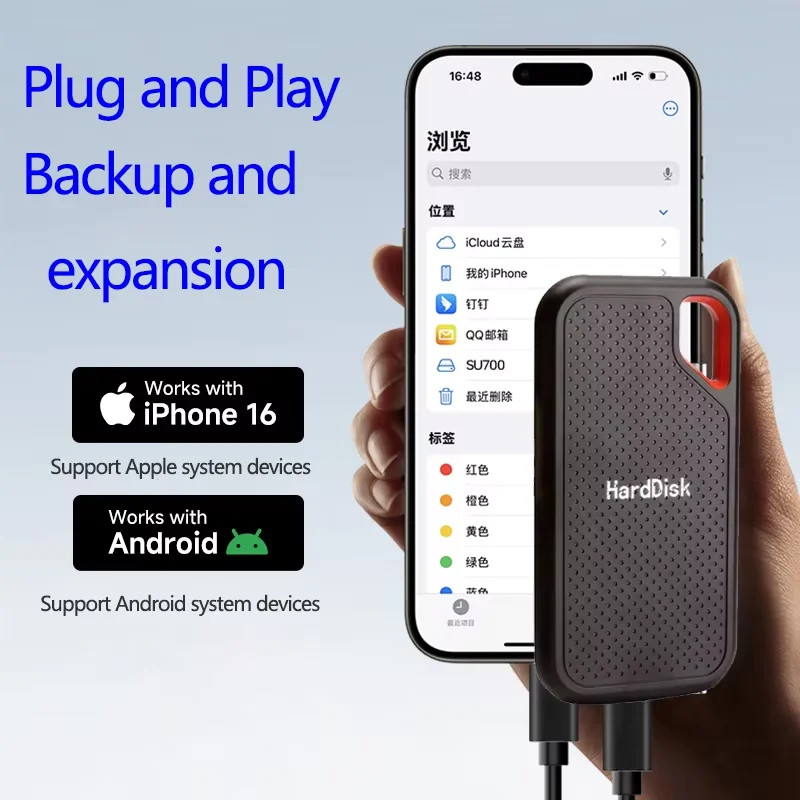 Portable External Hard Drive USB 3.1 High Speed Storage for PC Laptop Mac