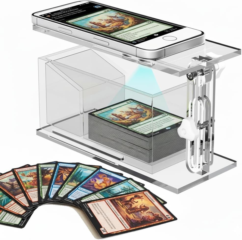 Adjustable Height Trading Card Scanner Stand for MTG & TCG Card Scanner Desk