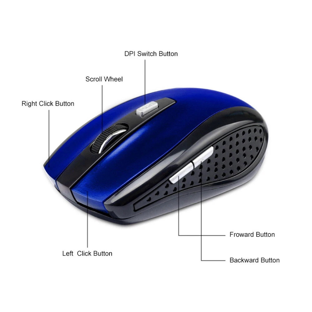 2.4GHz Wireless Optical Mouse Mice & USB Receiver For PC Laptop Computer DPI USA