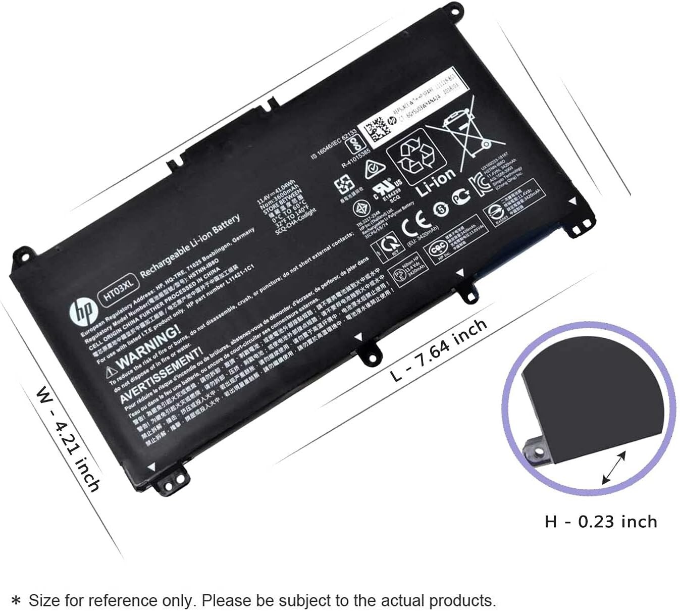 Genuine 41.9Wh HT03XL Battery For HP Pavilion 15-DW0000 15-DW1000 15-DW2000 NEW
