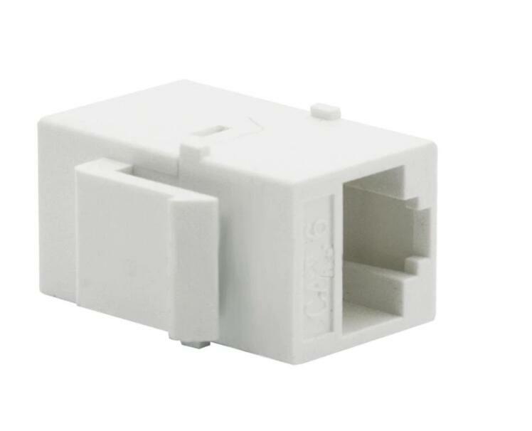 5 pcs LOT Inline RJ45 Keystone Wall Coupler Jack Adapter White CAT6/6e