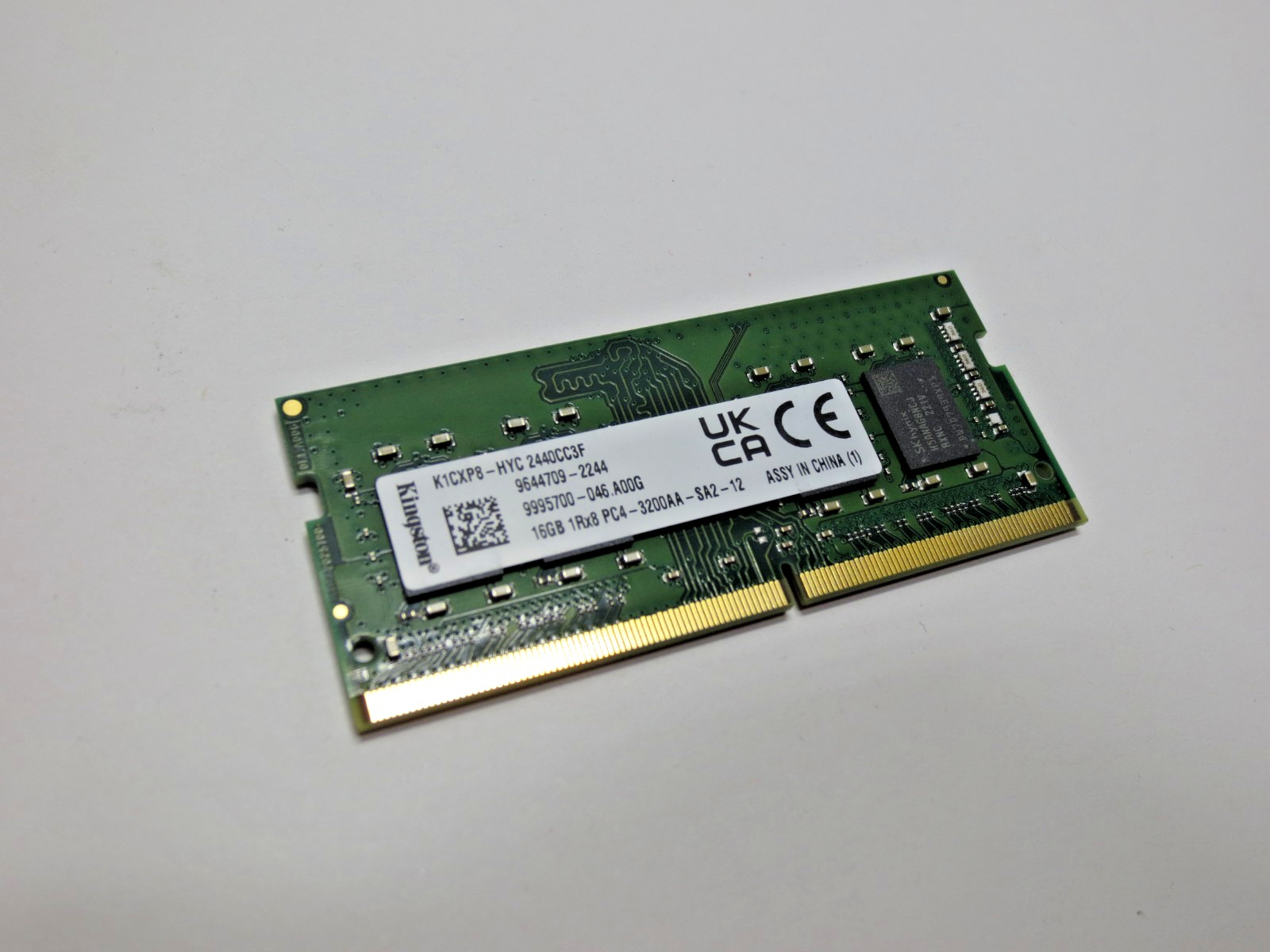 Kingston 16GB 1Rx8 PC4-3200AA Laptop SODIMM Memory RAM, K1CXP8 HYC MIF