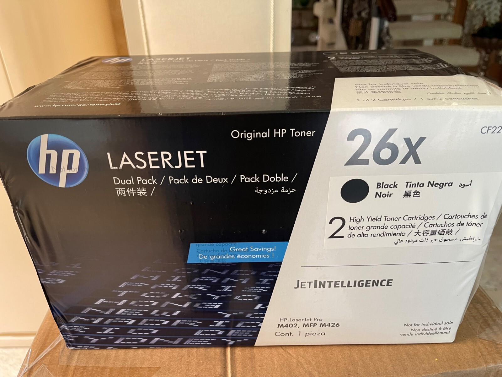 26X CF226XD 2 Individual Single Boxes BRAND NEW And Genuine HP 26XD AS PICTURED