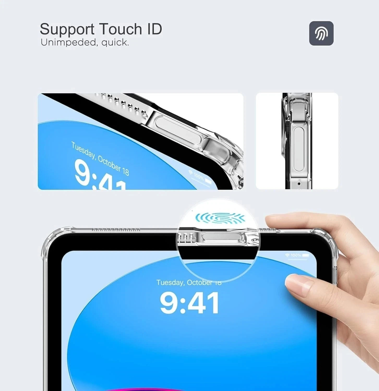 Clear Case for iPad (A16) 11Th Generation 2025 TPU Slim Shockproof Tablet Cover