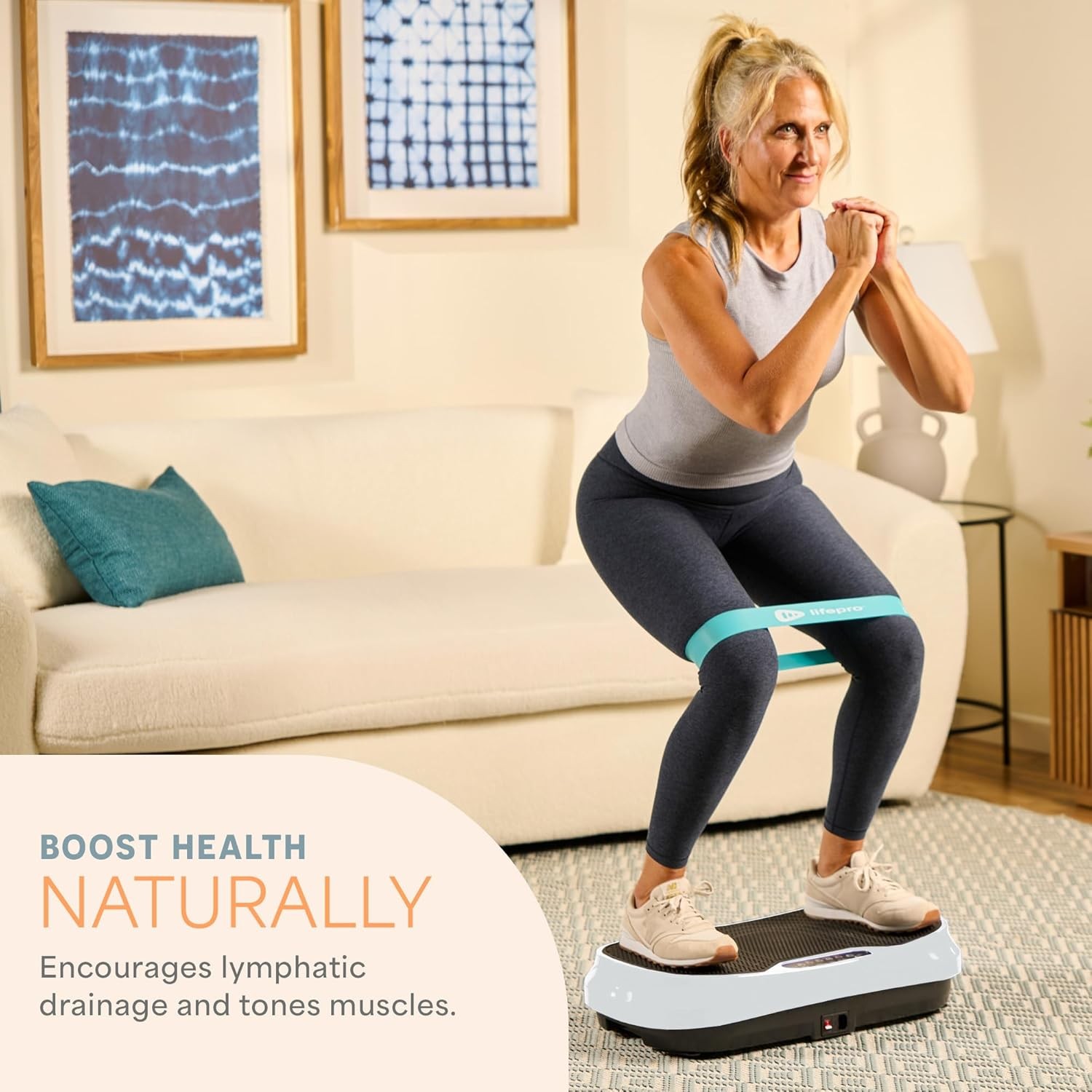 Lifepro Waver Mini Vibration Plate Exercise Machine – White (OpenBox)