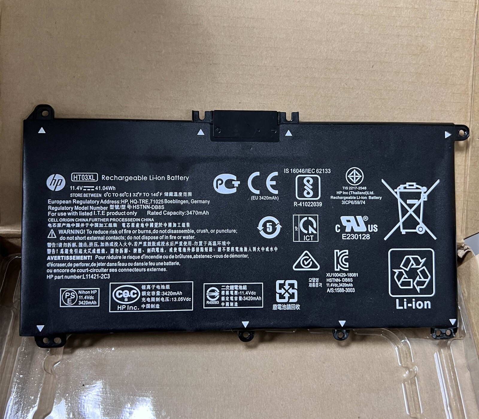 Genuine OEM HT03XL Battery for HP Pavilion L11421-2C2 L11119-855 15-CS 15-DA US