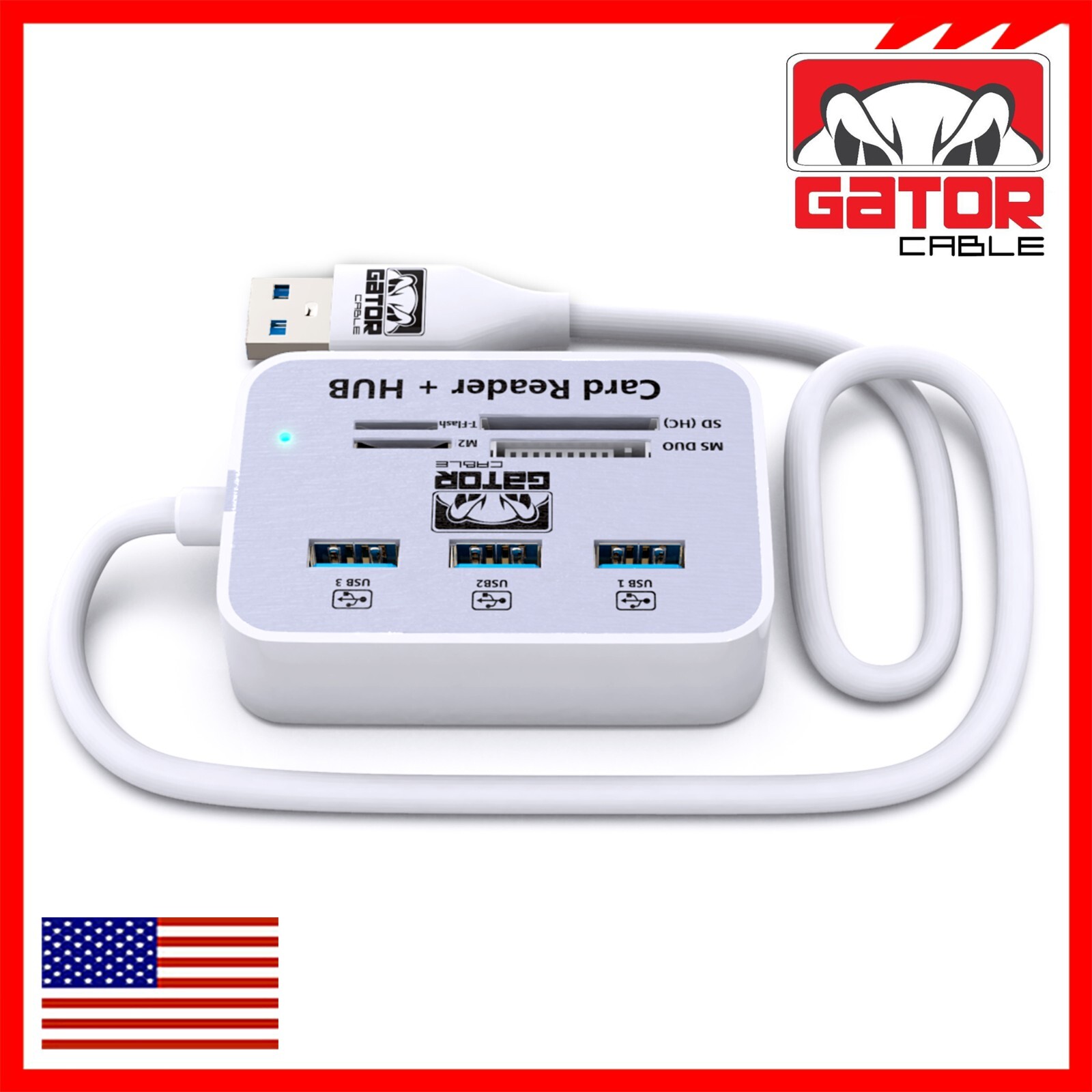 USB 3.0 Multi Card Reader Hub MS M2 Micro SD TF Memory Card Adapter 3 USB Port