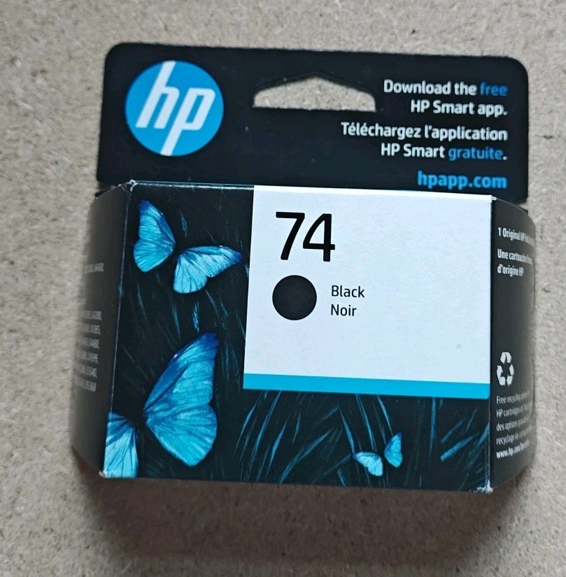 Genuine HP 74 Black Ink Cartridge CB335WN EXP 01/27
