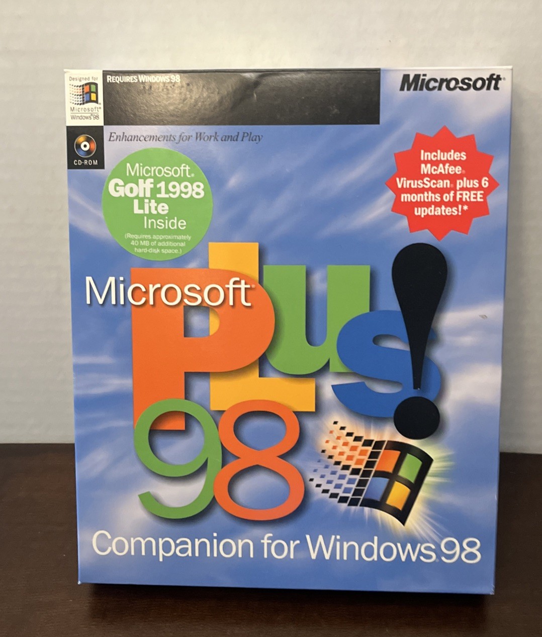Microsoft Plus! 98 Companion For Windows 98 CD-ROM With Original Box