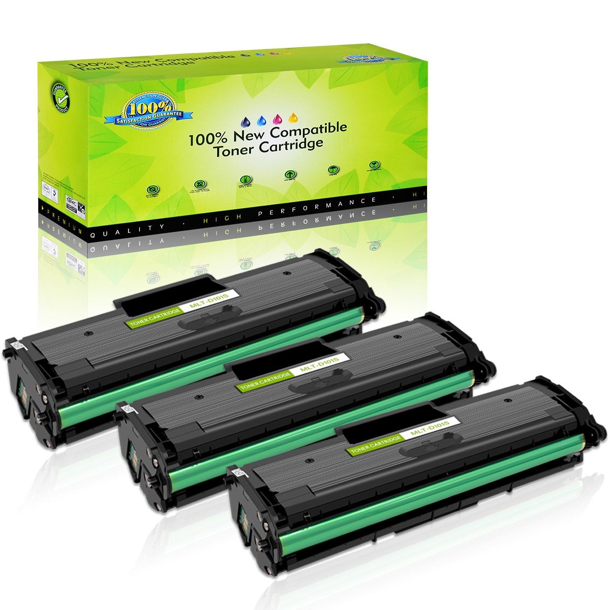 3PK MLT-D101S 101S Black Toner Cartridge For Samsung SCX-3405W Printer