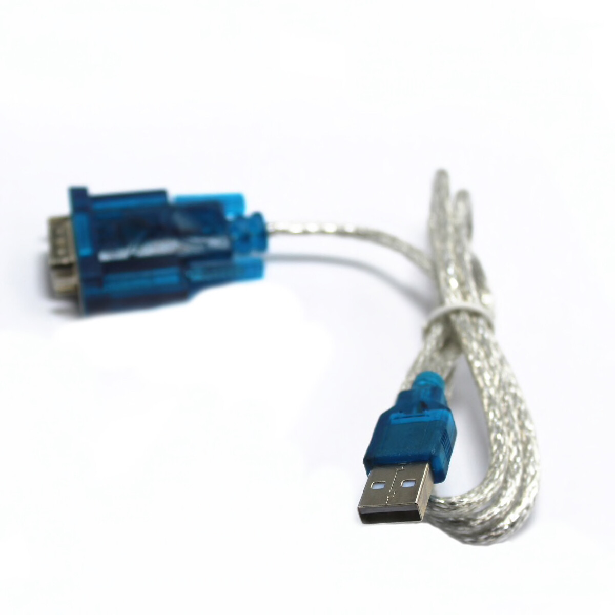 3Ft Translucent USB 2.0 to DB9 RS232 Serial Converter 9 Pin Adapter Cable PDA
