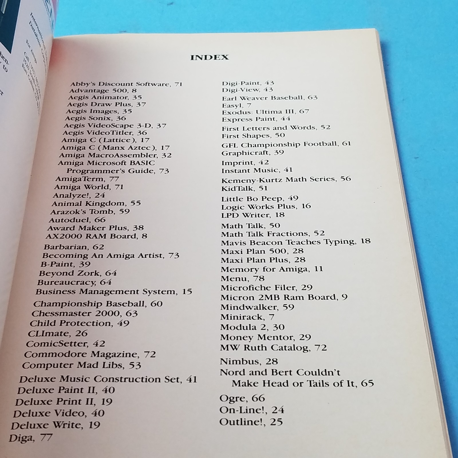 VTG Commodore Amiga Buyer’s Guide To Software & Accessories Vol 3 Computer Book