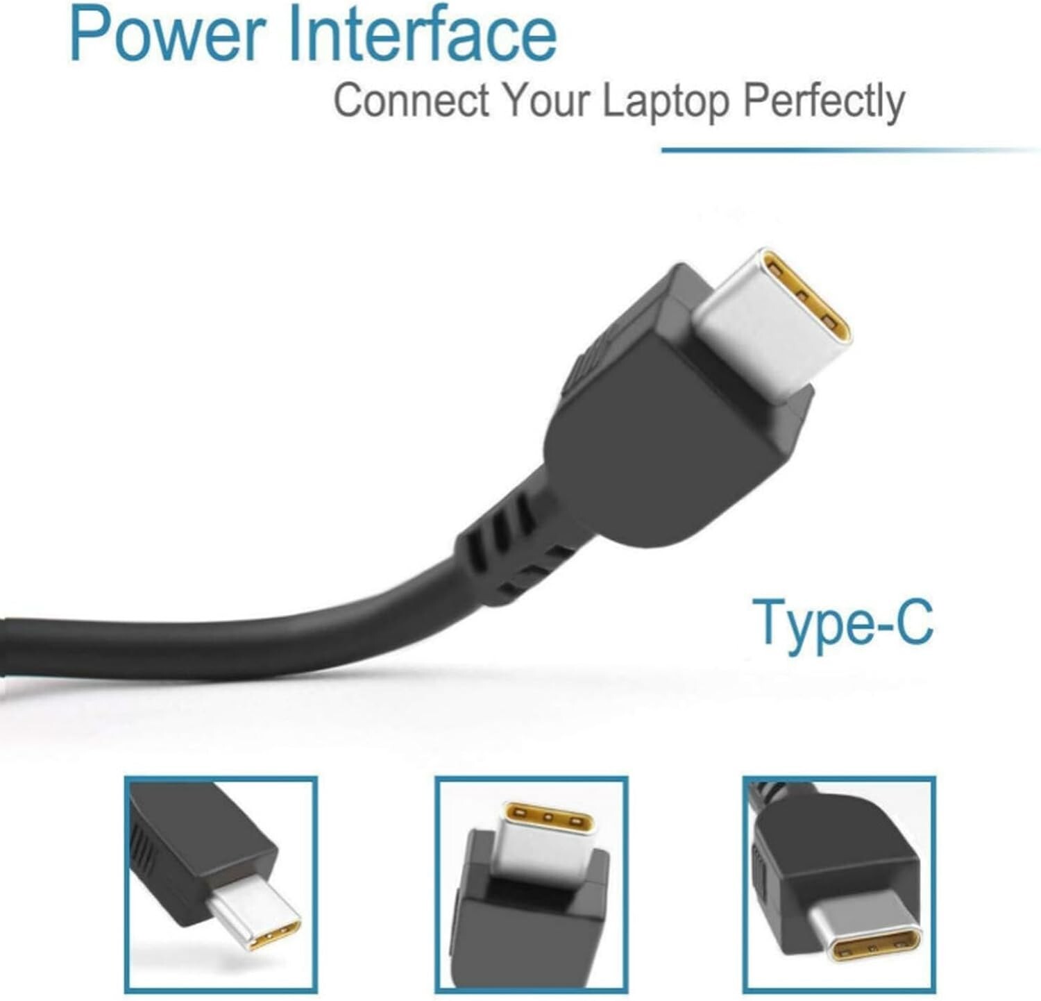 Genuine 45W USB-C Charger AC Adapter For Lenovo Chromebook 100e 300e 500e c330