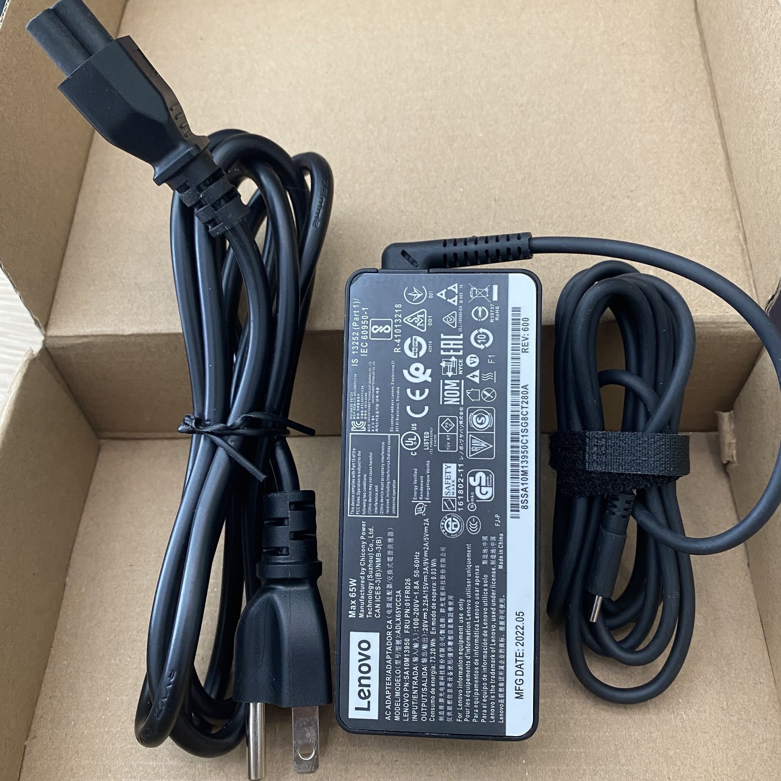 OEM Genuine 65W USB-C Type-C Adapter Charger Lenovo ThinkPad T480 ADLX65YLC3A