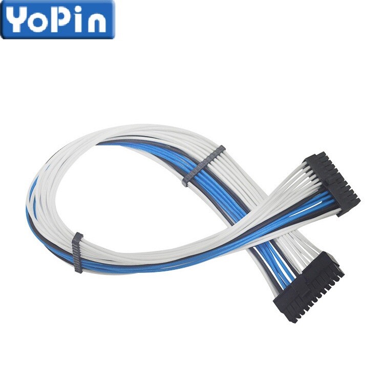 Braided ATX Sleeved Extension Cable for Power Supply 24Pin 6Pin 8Pin 4+4Pin Lot