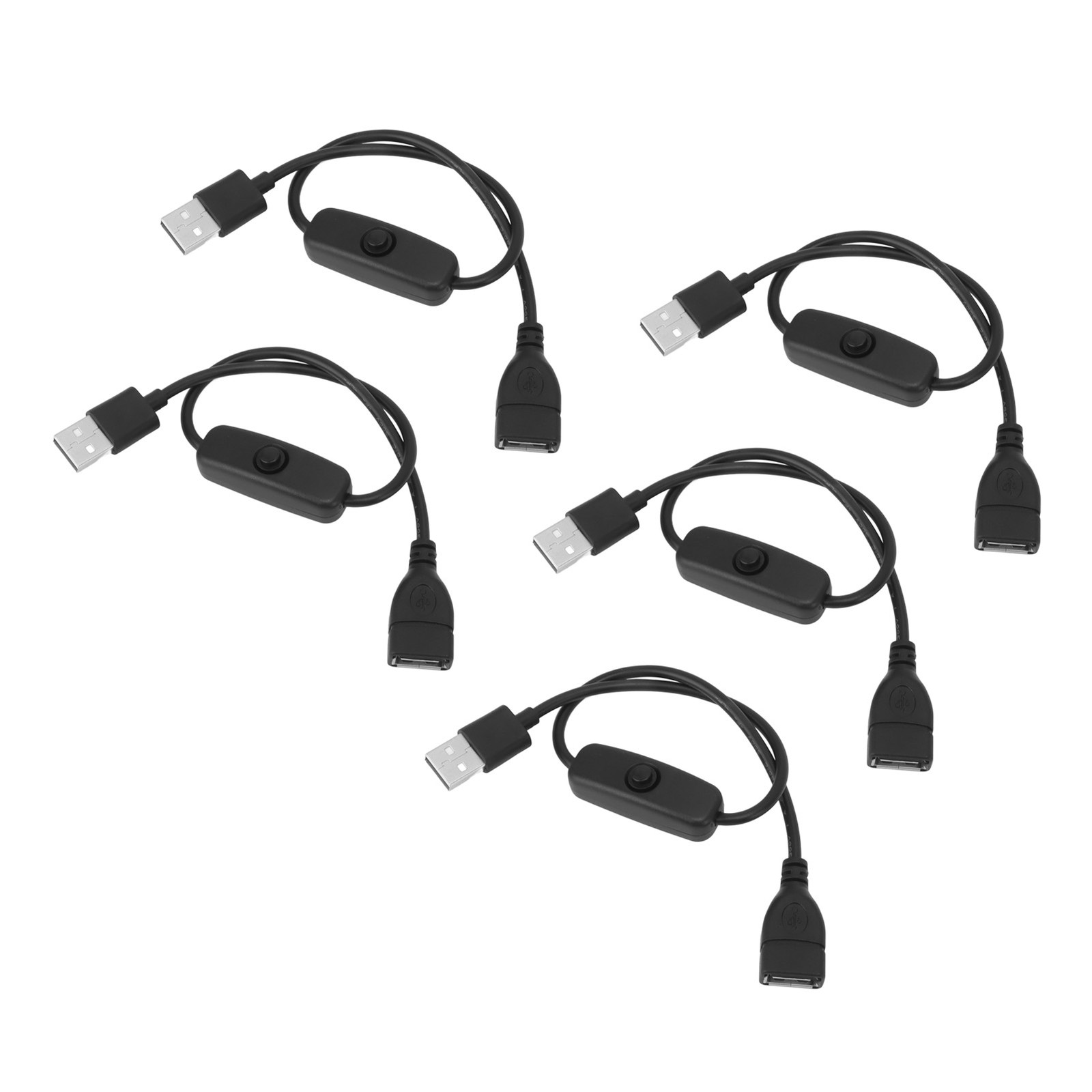 NEW 5PCS USB Extension Cable With ON Off Switch Male To Female Cable For Driving