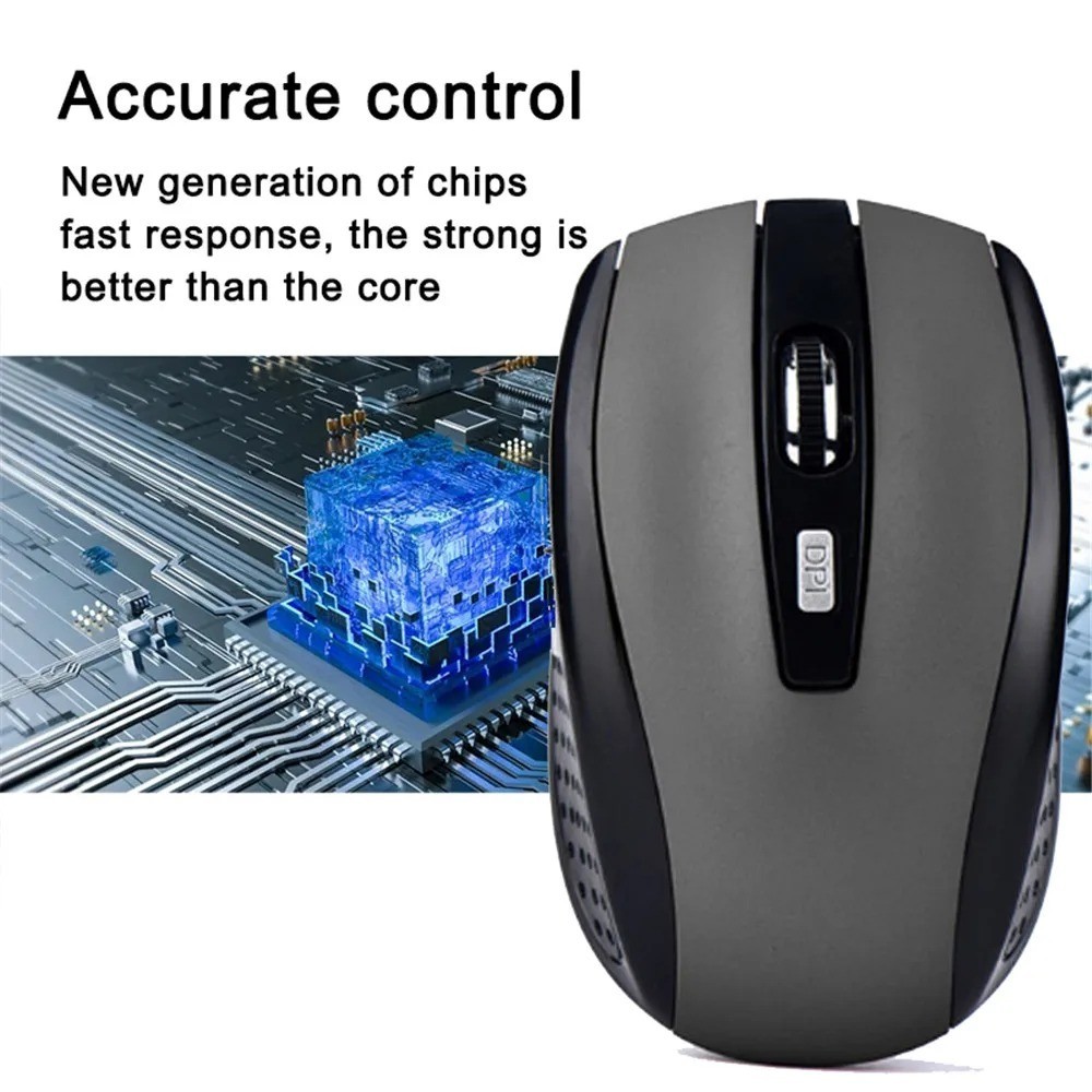 Silent Wireless Mouse – 2.4G Portable Optical Office Mouse for Laptop & MacBook