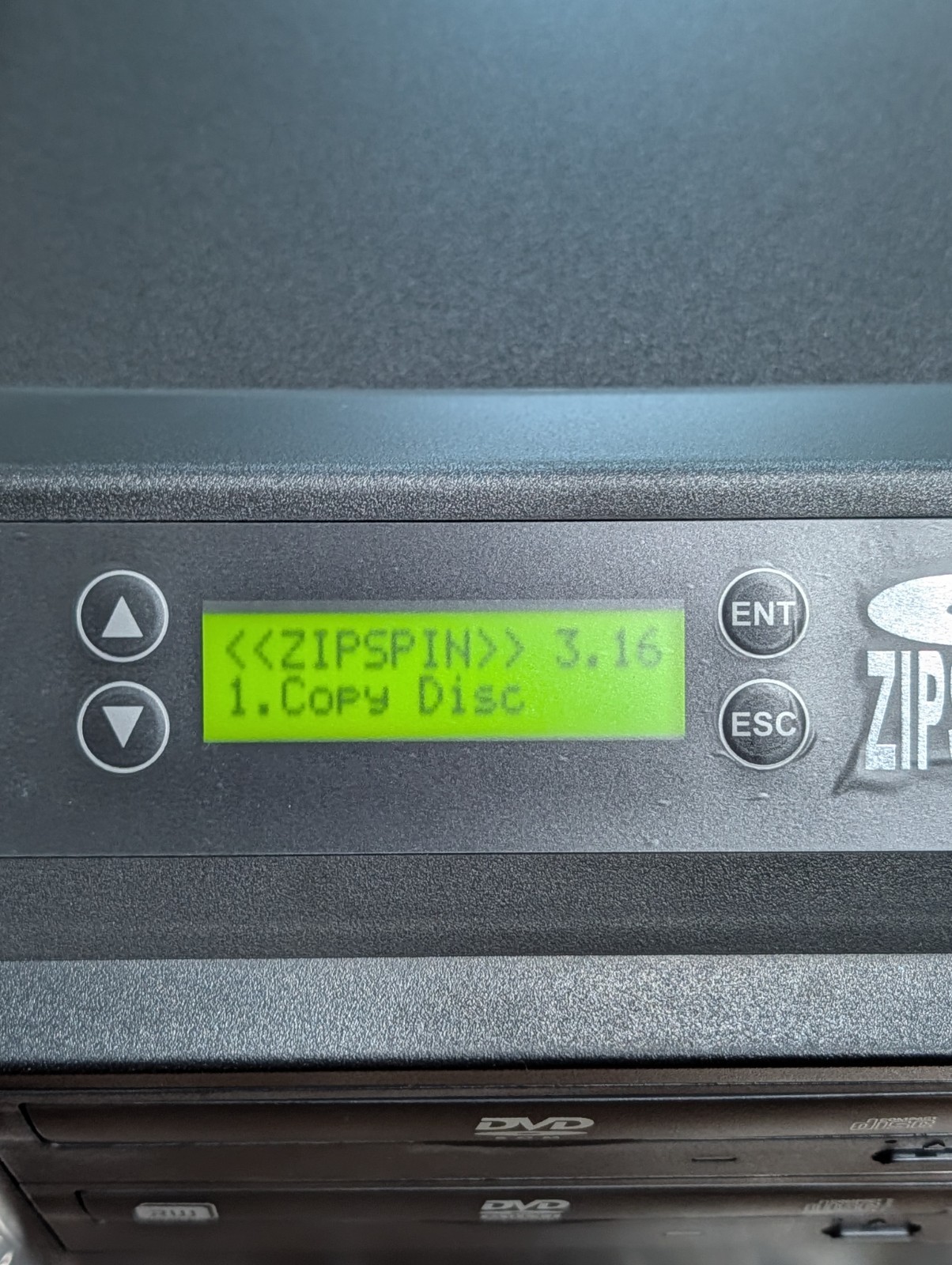 ZipSpin CD DVD Duplicator Disc Copier Tower 1-to-1 Burner Standalone Copier