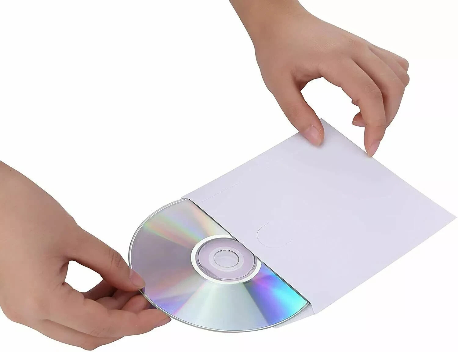 20 CD DVD R Disc Paper Sleeves Envelope Window Flap 80g SHIPS FREE!!!