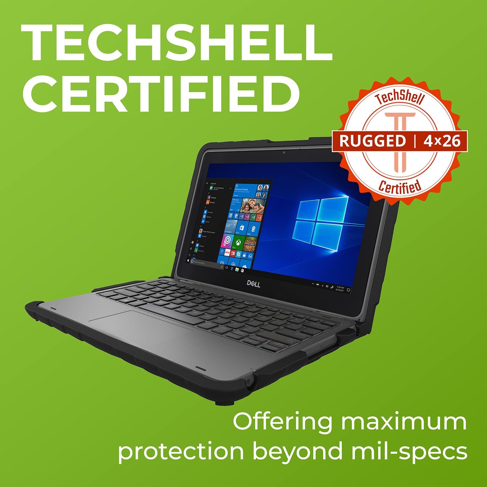 Custom DropTech Case for Dell Latitude 3190 11″ 2-in-1 – Drop Tested, Rubberized