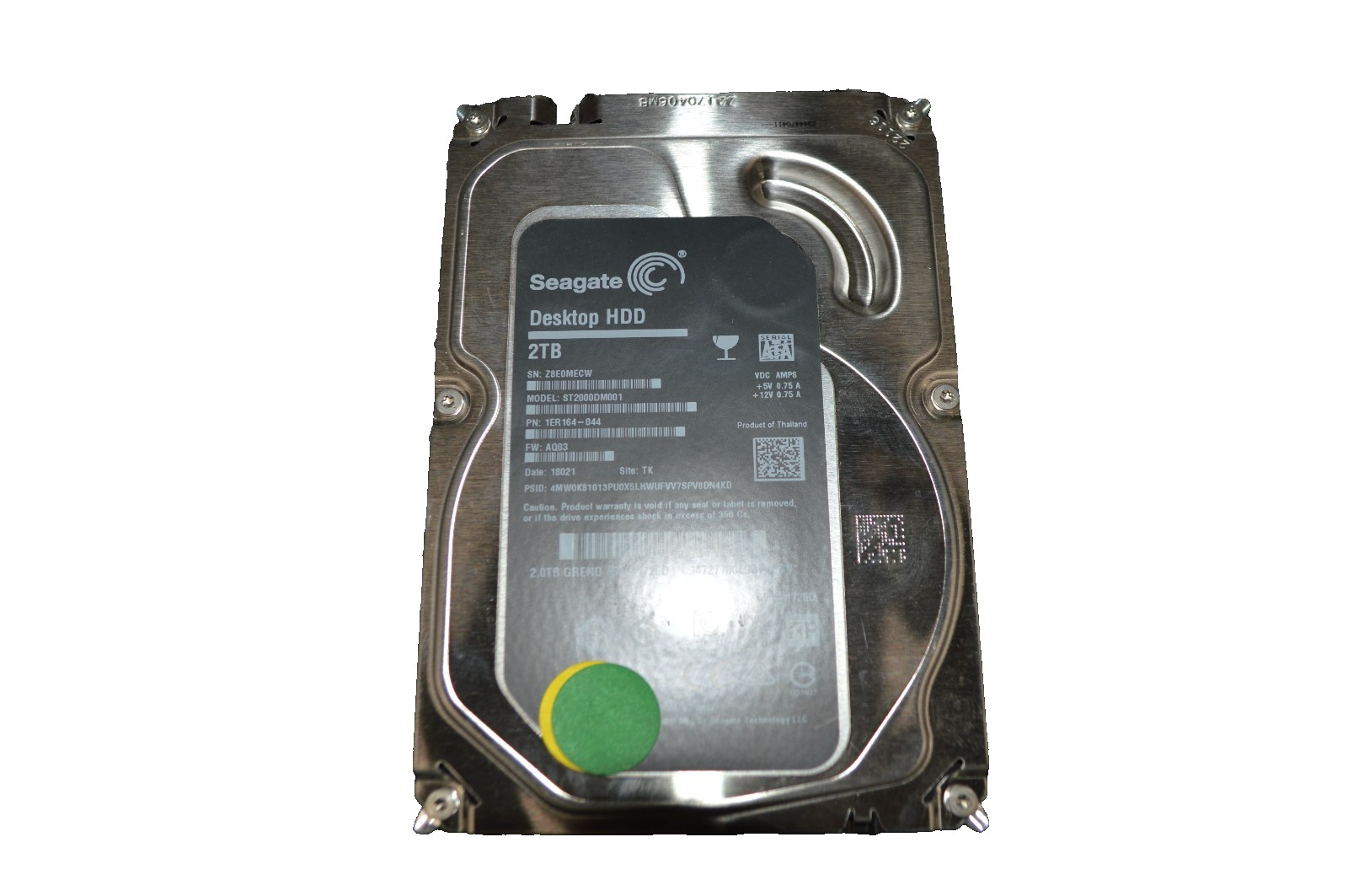 Seagate 2TB 3.5″ SATA Desktop Hard Drive HDD ST2000DM001